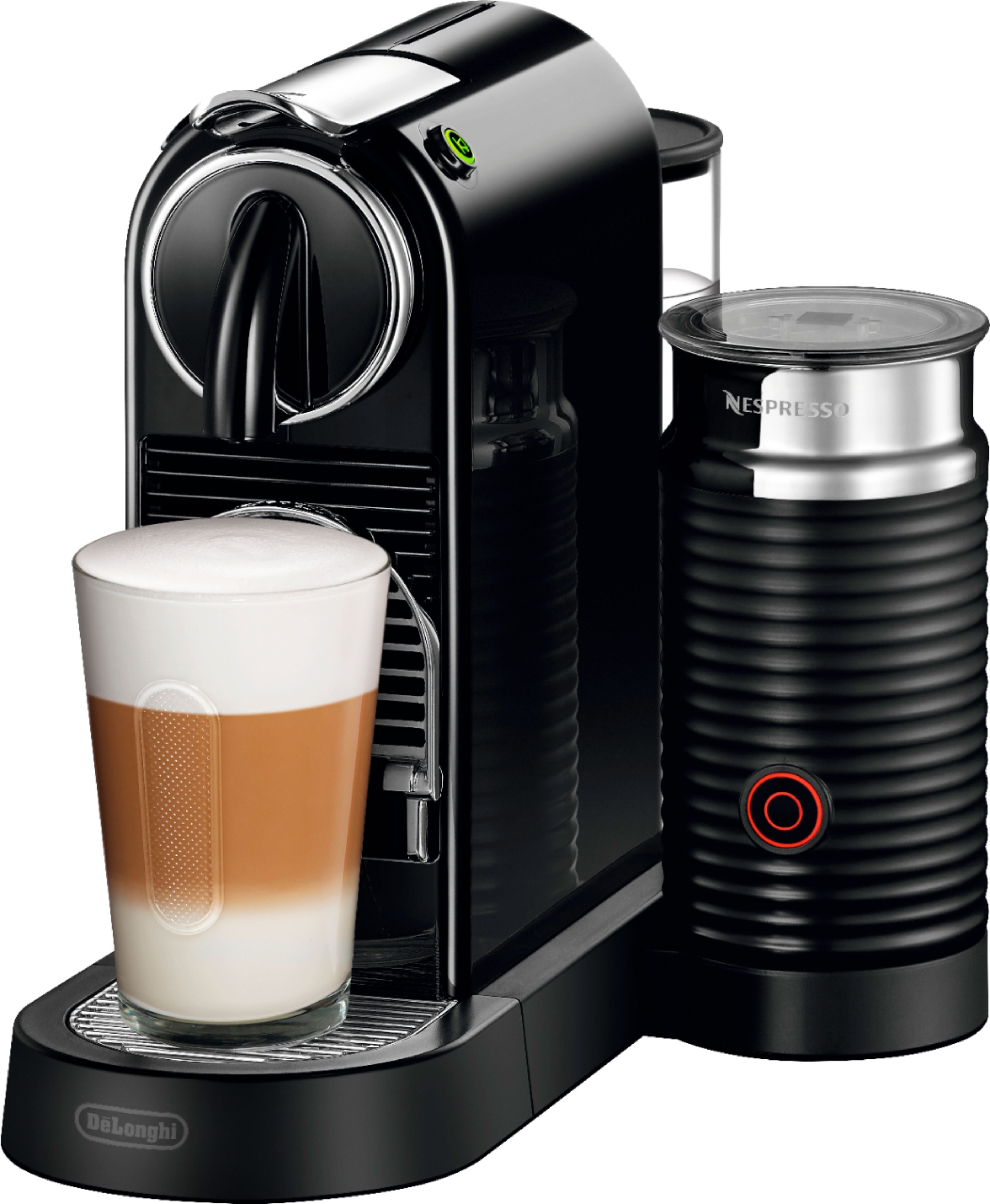 De'Longhi - Nespresso Citiz Espresso Machine by De'Longhi with milk frother - Limousine Black