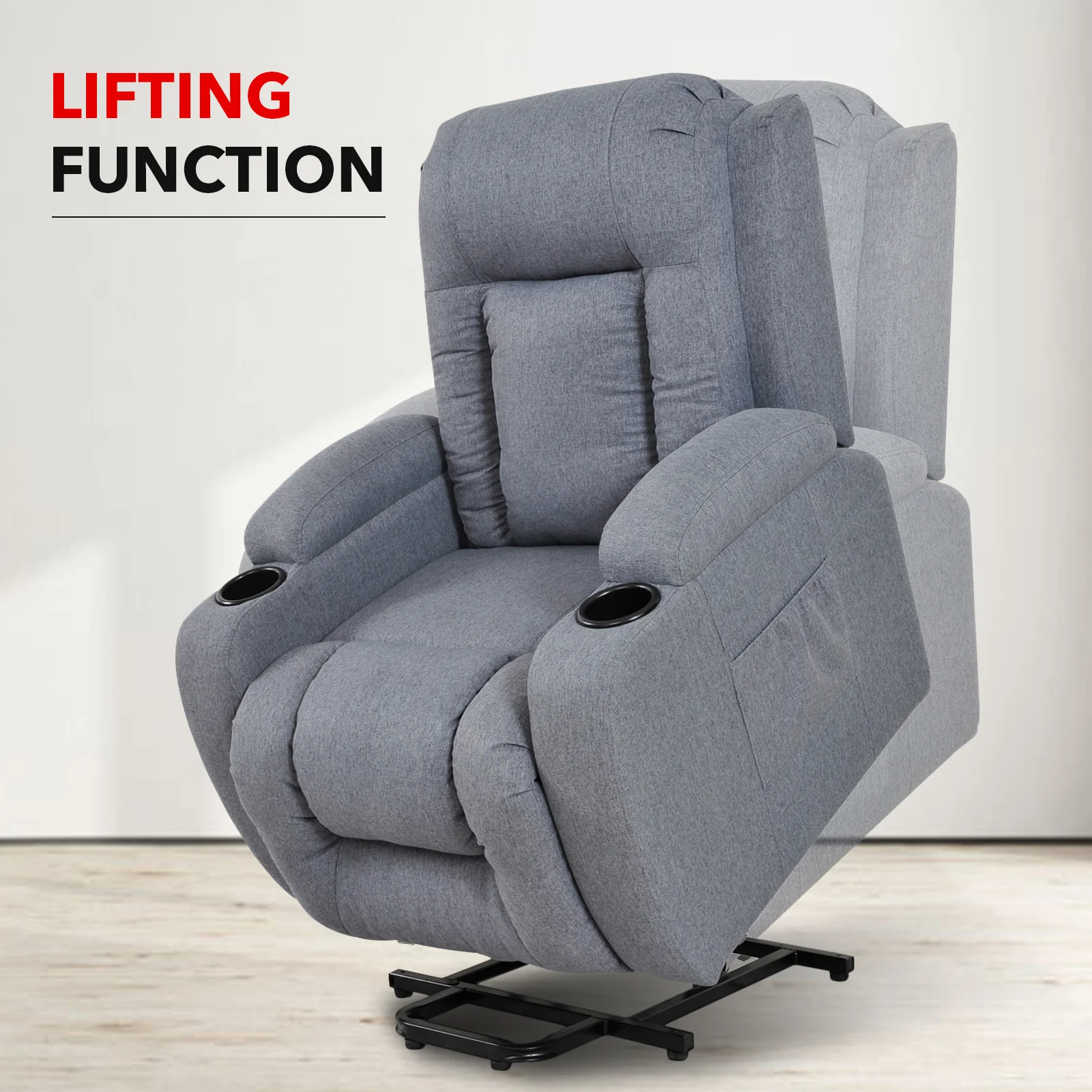 Power Lift Recliner 8 Point Massage Chair Heating