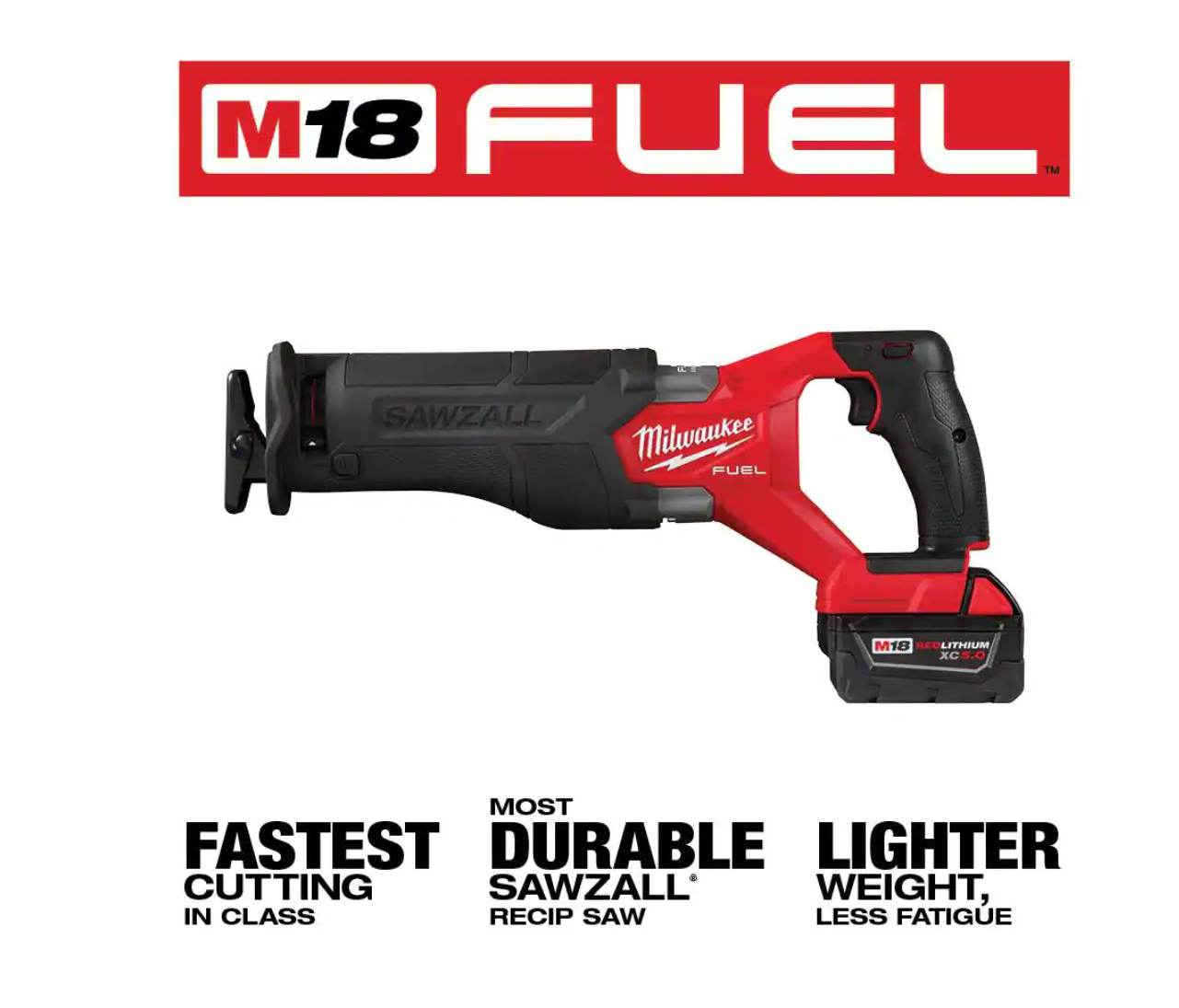 2821-21 M18  18V Lithium-Ion Brushless Cordless  Reciprocating Saw Kit W/one 5.0 Ah Batteries, Charger and Case