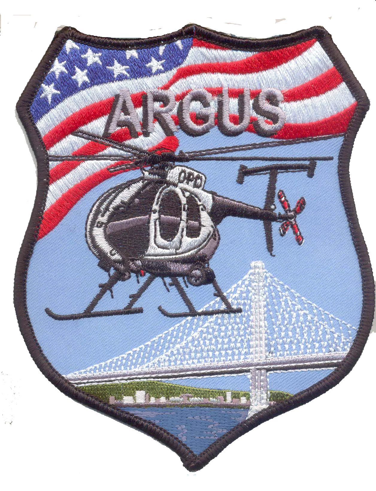 Oakland PD Air Unit ARGUS Patch- No Hook and Loop