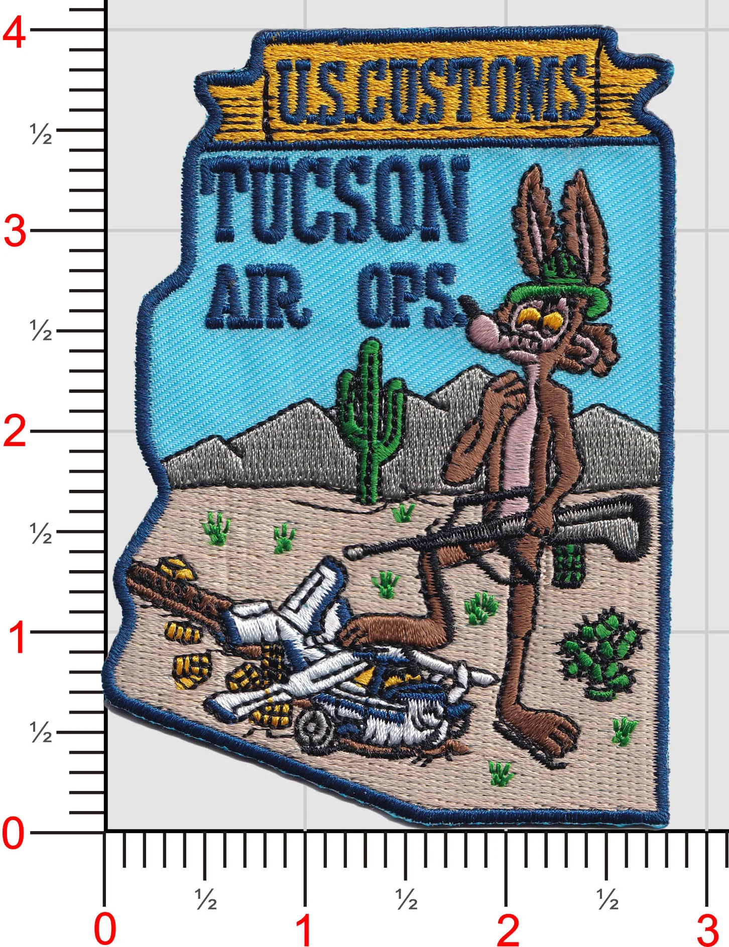 Legacy US Customs, Tucson Air Branch Patch, Coyote with Aug Patch