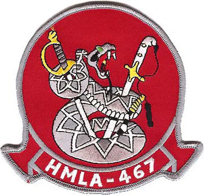 Officially Licensed USMC HMLA-467 Sabers Patch