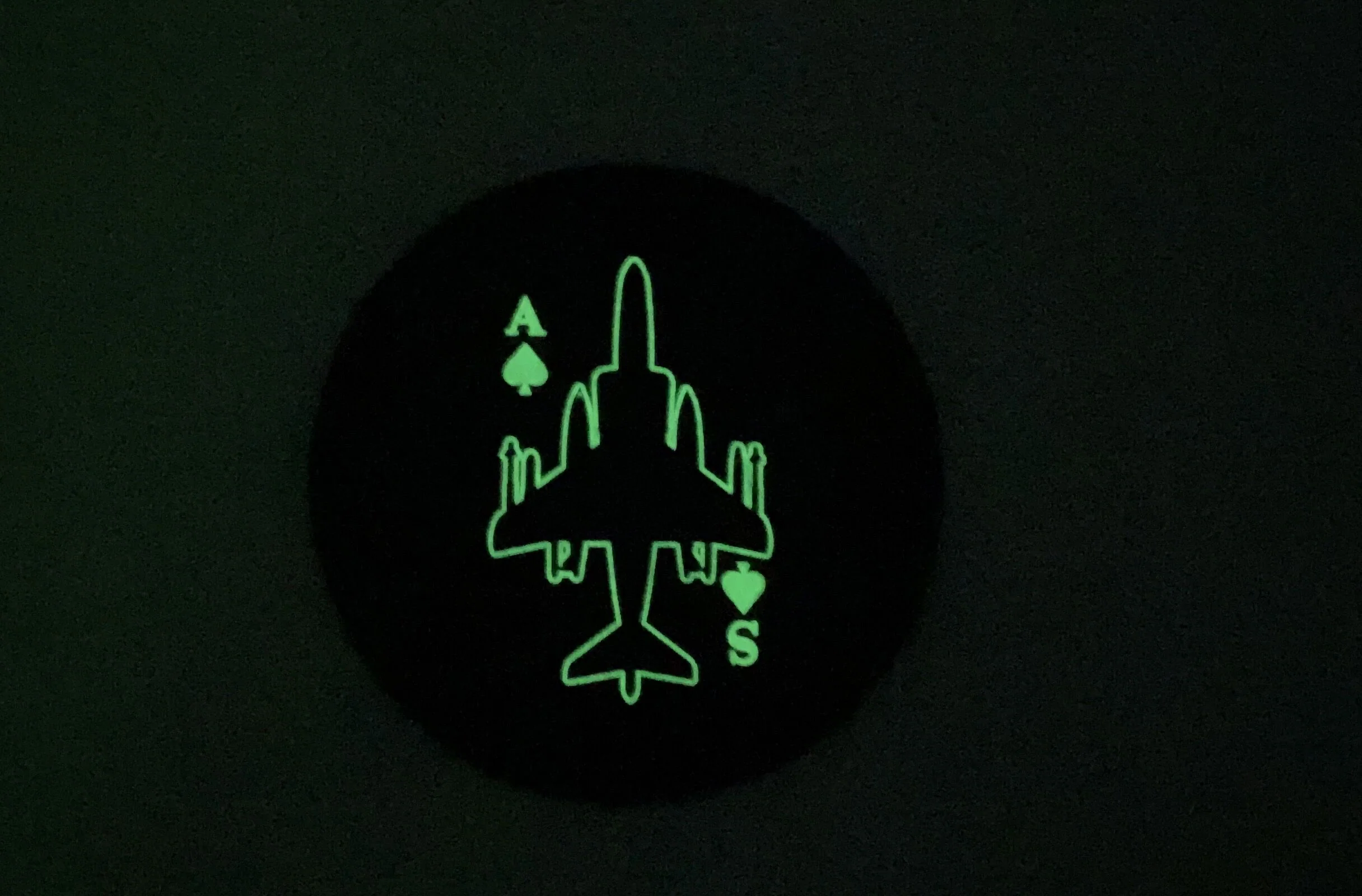Official VMA-231 Ace of Spades Blackout/glow PVC Patches
