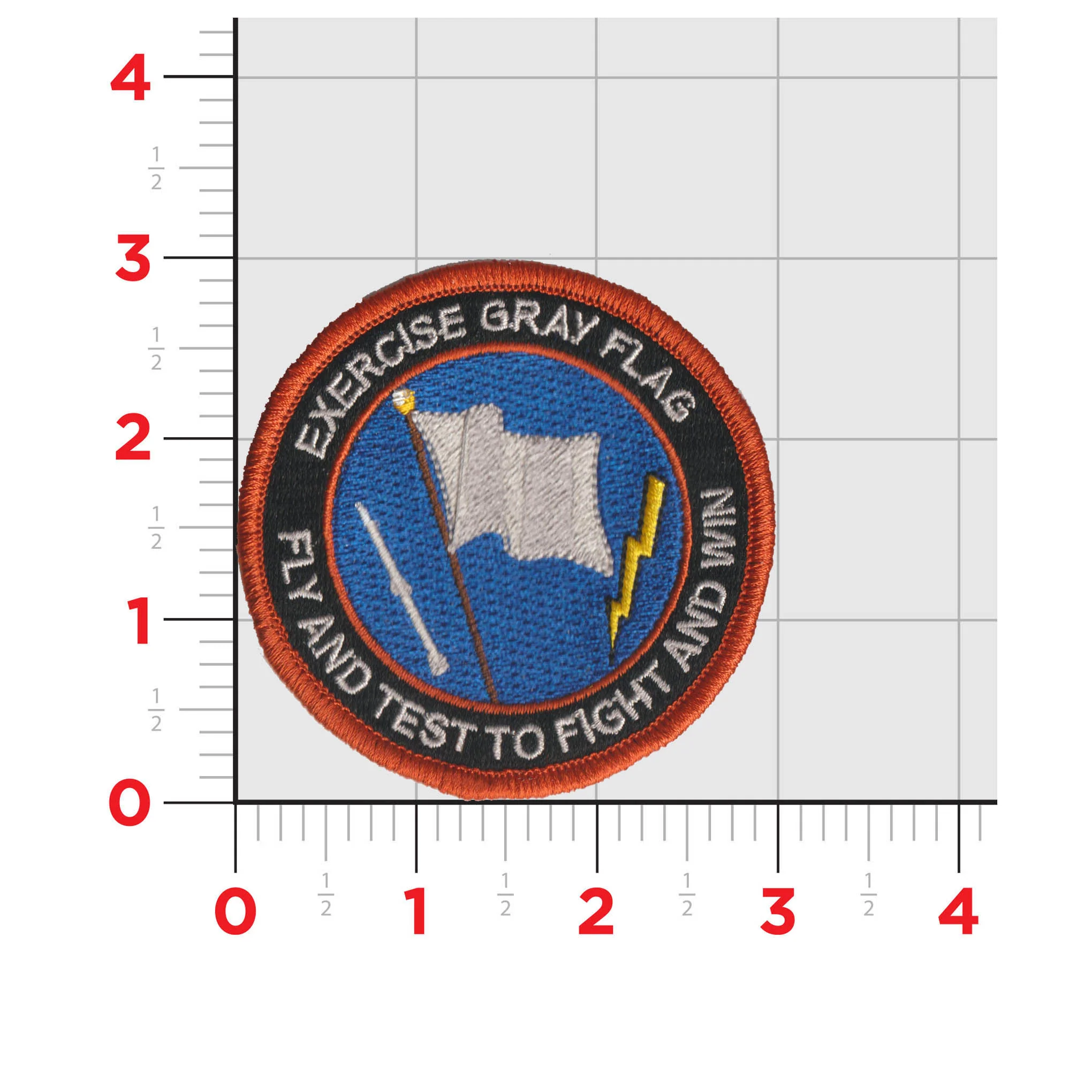 Official US Navy Gray Flag Exercise Shoulder Patches