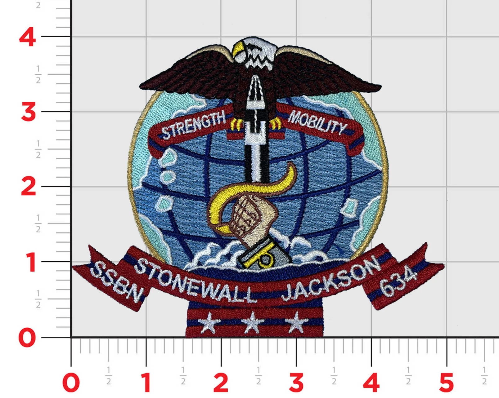 Officially Licensed USS Stonewall Jackson SSBN-634 Patch