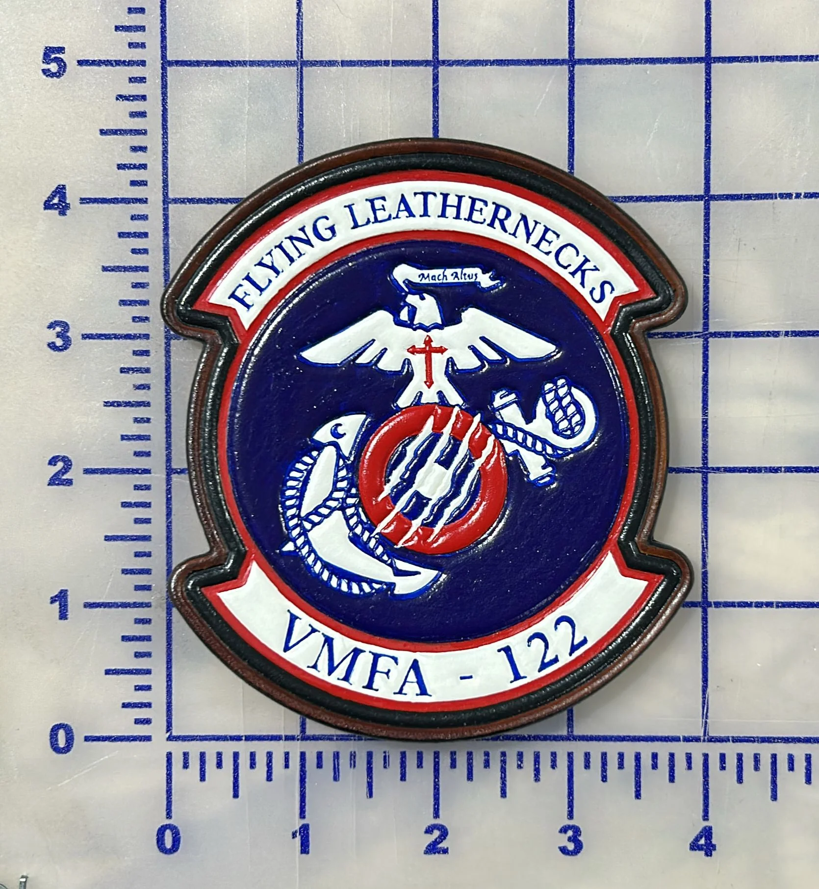 Officially License USMC VMFA-122 Flying Leatherneck Leather Patches