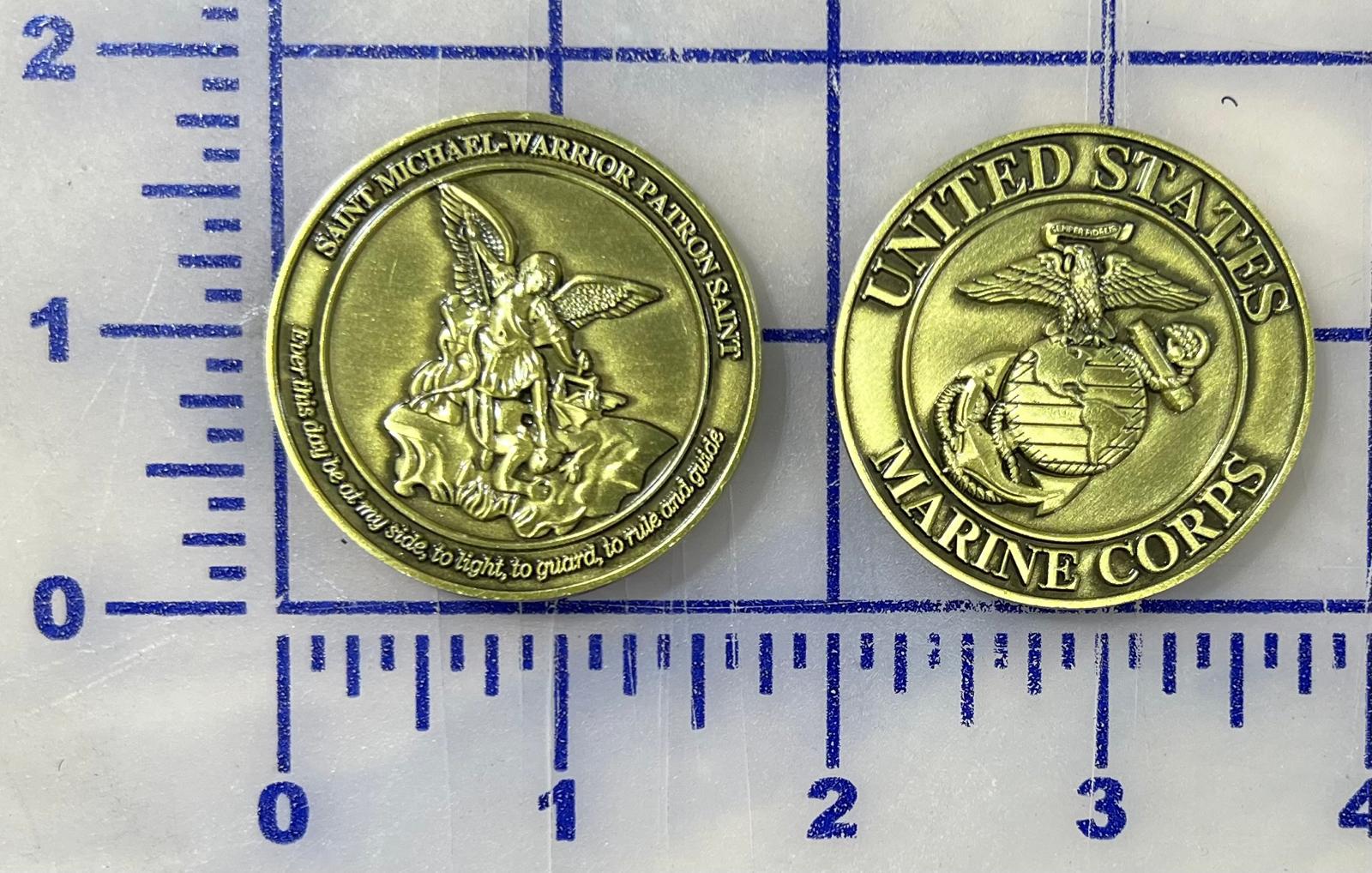 Officially Licensed USMC St Michael Coin