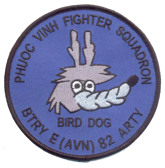 Bird Dog BTRY E  82 ARTY (AVN) Patch