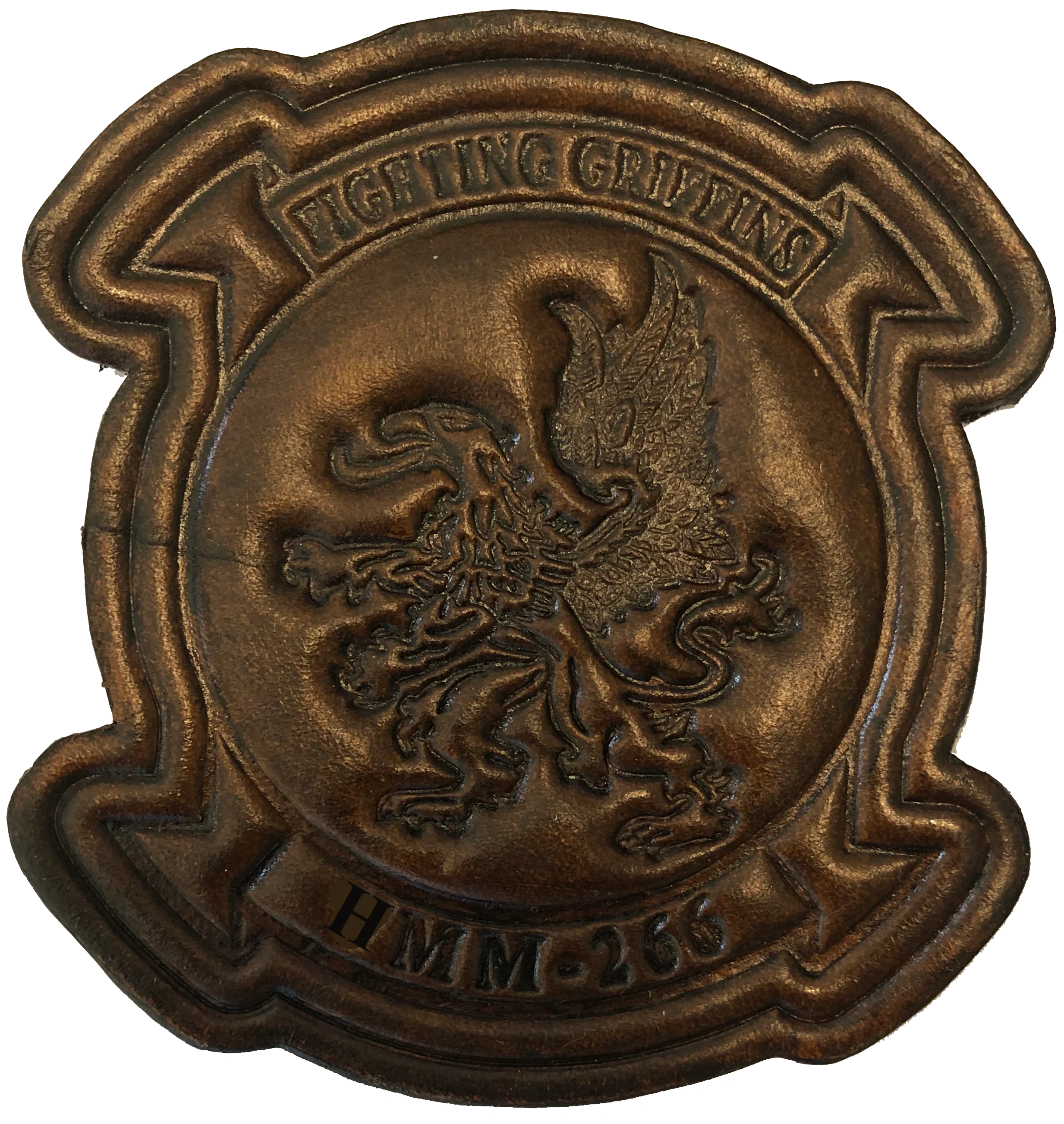 Officially Licensed USMC HMM-266 Fighting Griffins Leather Patch