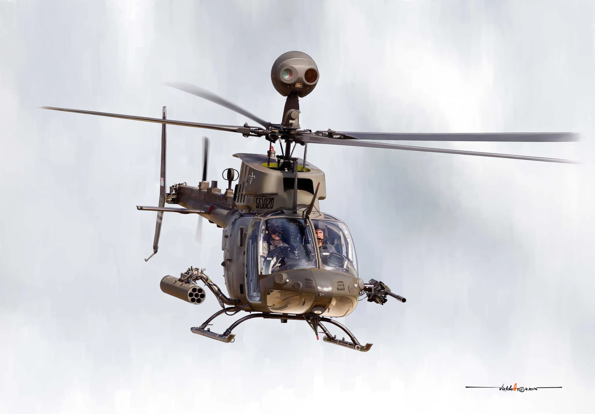 OH-58 Kiowa Tribute Print