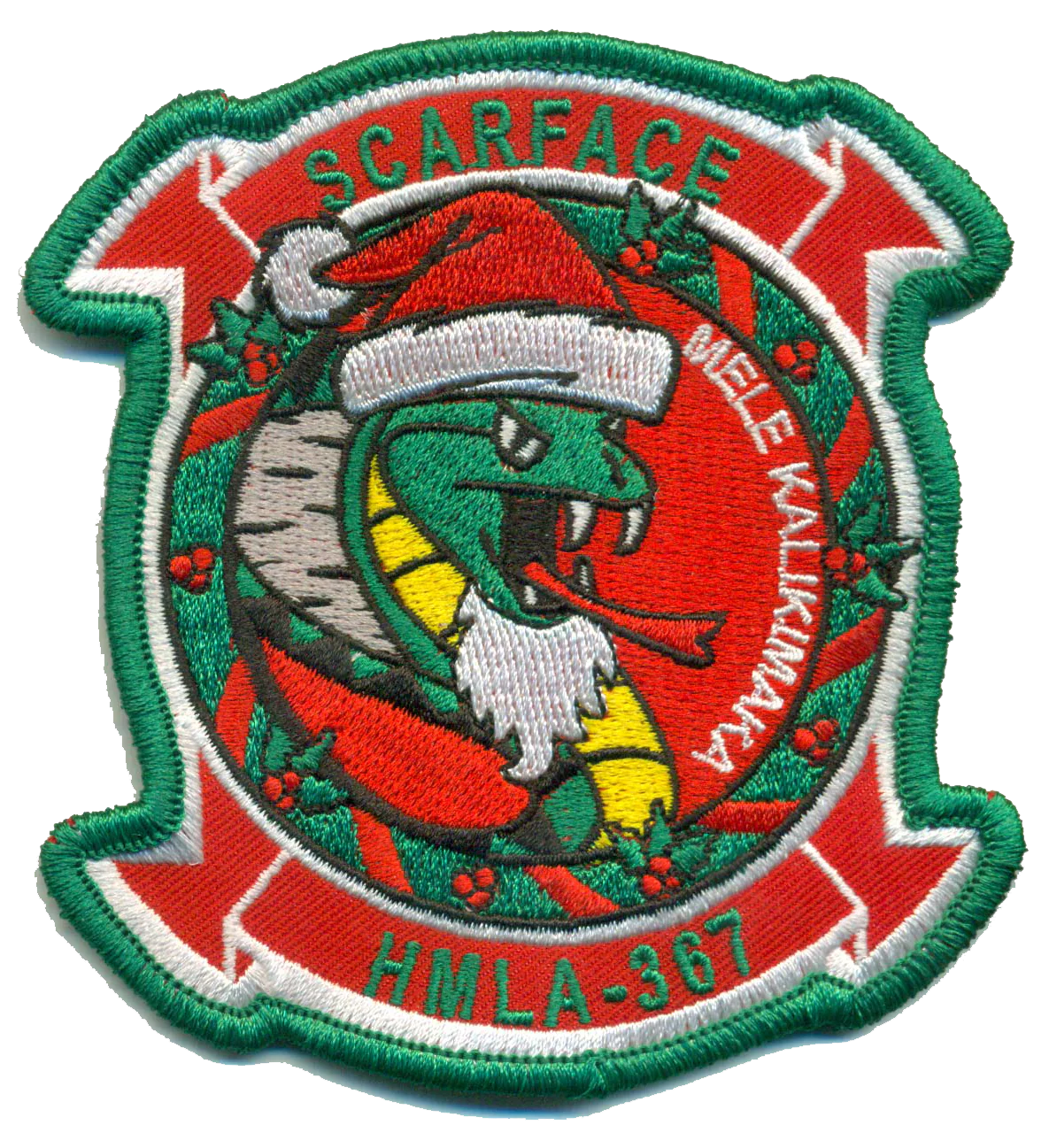 Officially Licensed USMC HMLA-367 Scarface Christmas Patch
