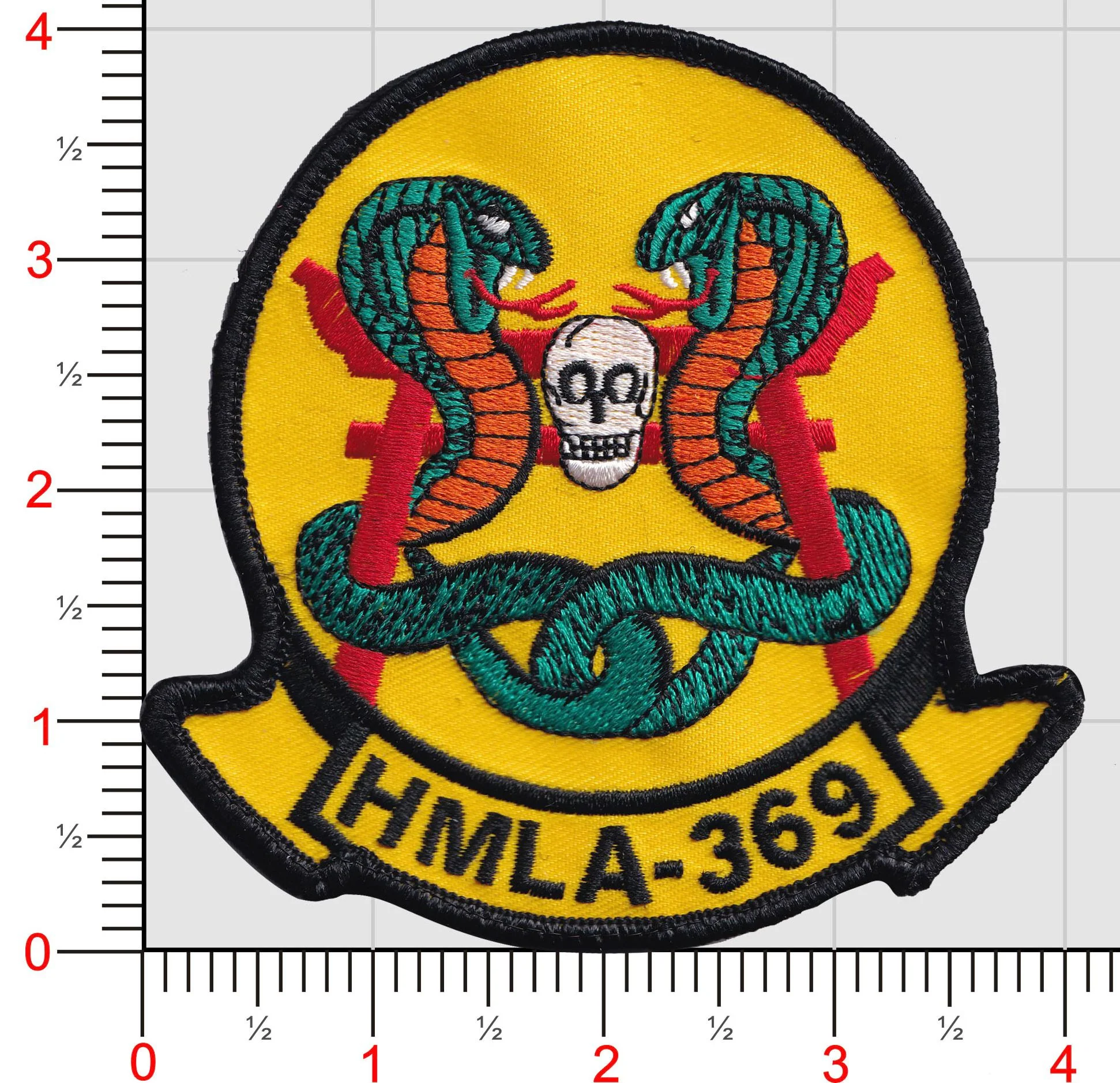 Officially Licensed USMC HMLA-369 Gunfighters Throwback Squadron Patch