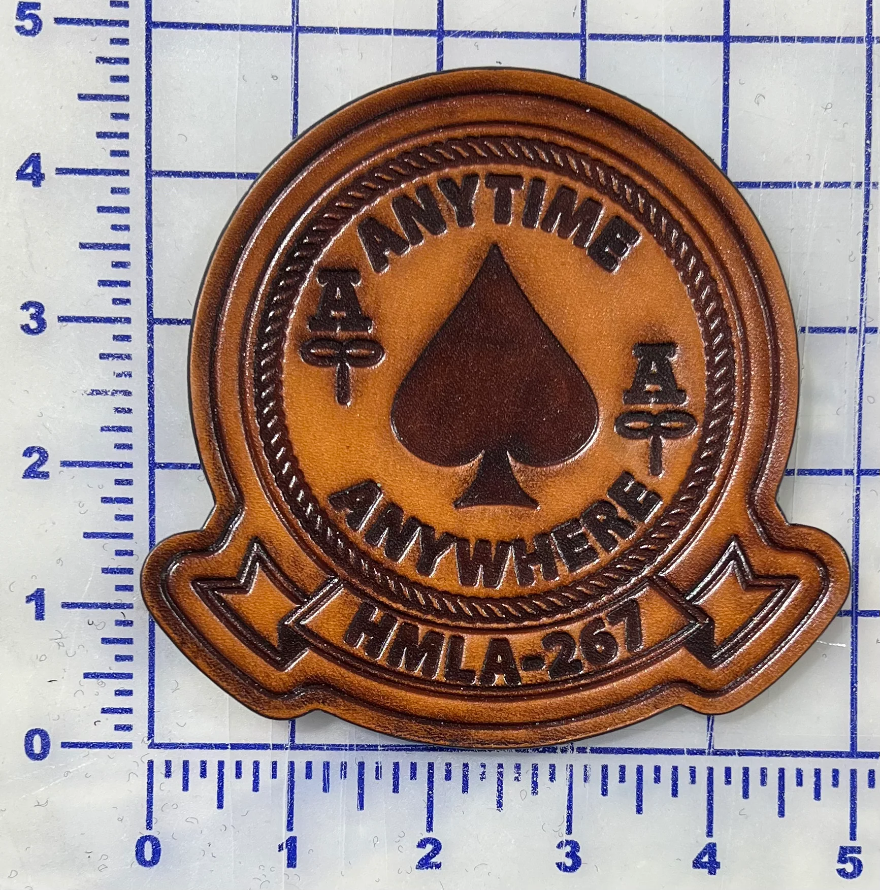 Officially Licensed USMC HMLA-267 Stingers Leather Squadron Patches