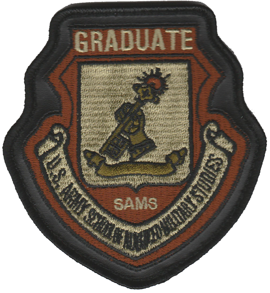 USAF SAMS Graduate Leather Edge Patch