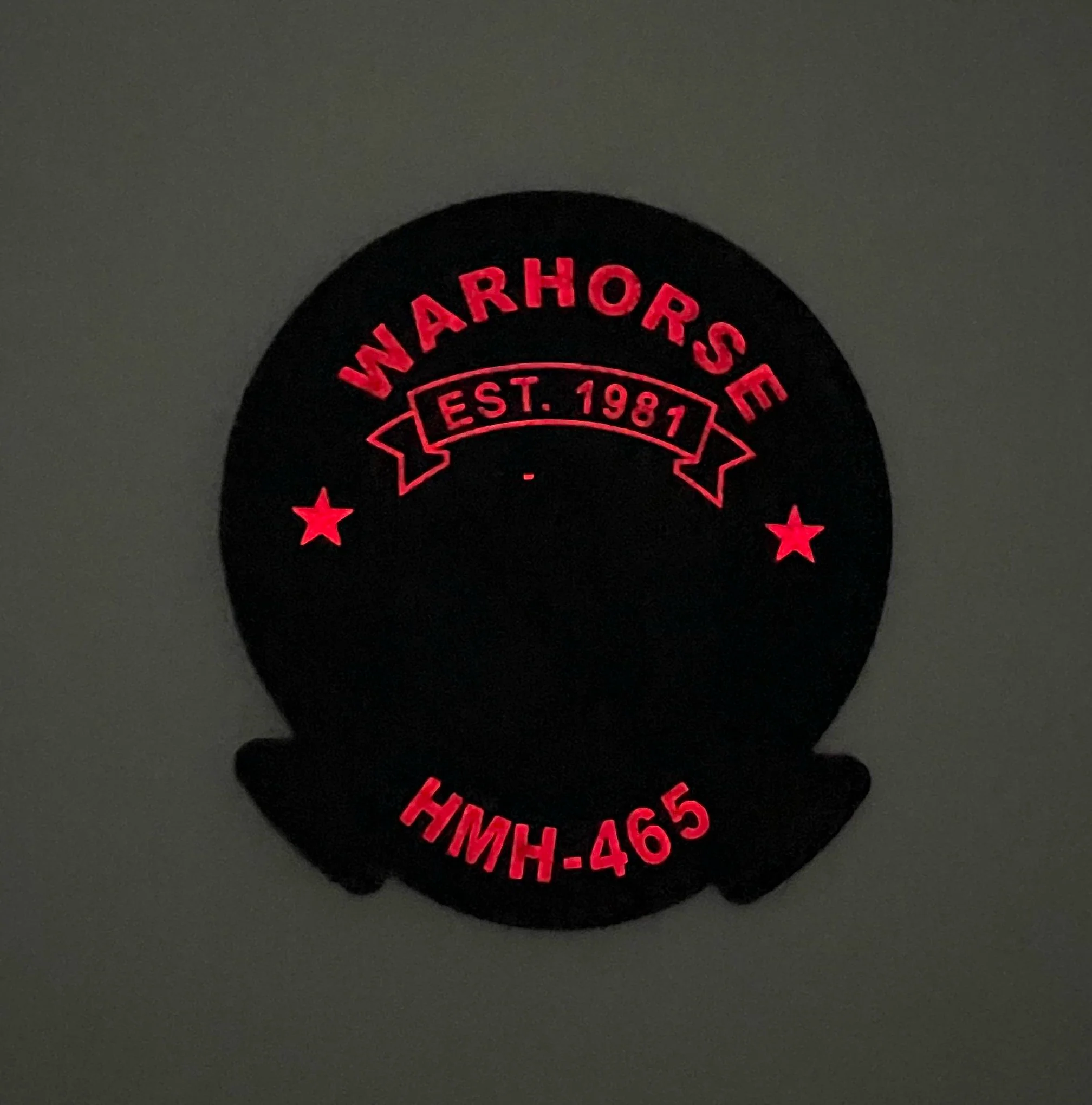 Official HMH-465 Warhorse Maintenance PVC Patch