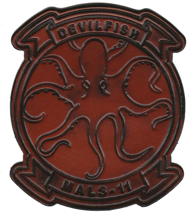 Officially Licensed MALS-11 Devilfish Leather Patch