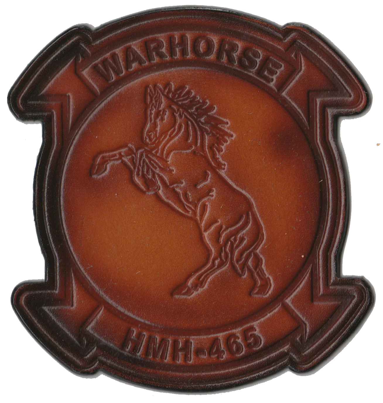 Officially Licensed HMH-465 Warhorse Leather Patches