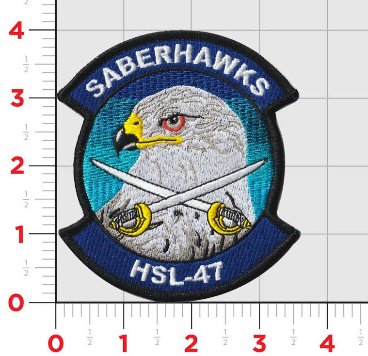 Officially Licensed US Navy HSL-47 Saberhawks Patch