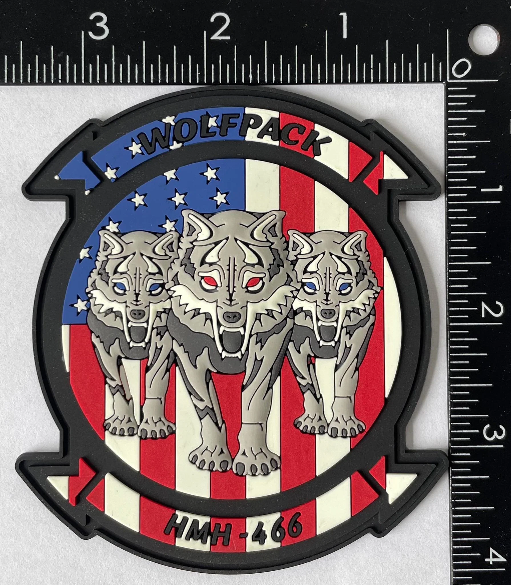 Official HMH-466 Wolfpack 4th of July PVC Glow Patch