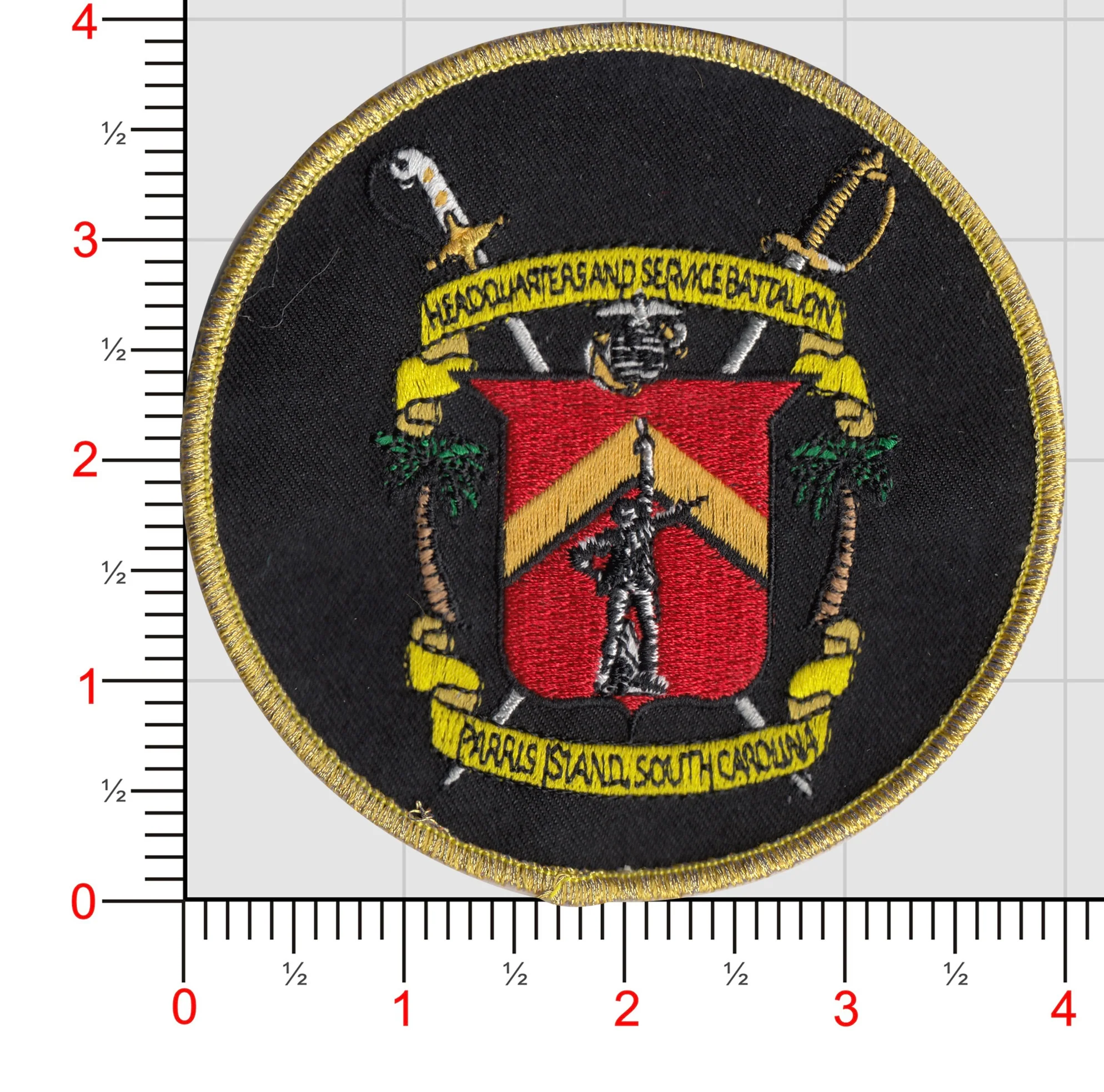 Officially Licensed USMC Headquarters and Service Battalion Parris Island Patch