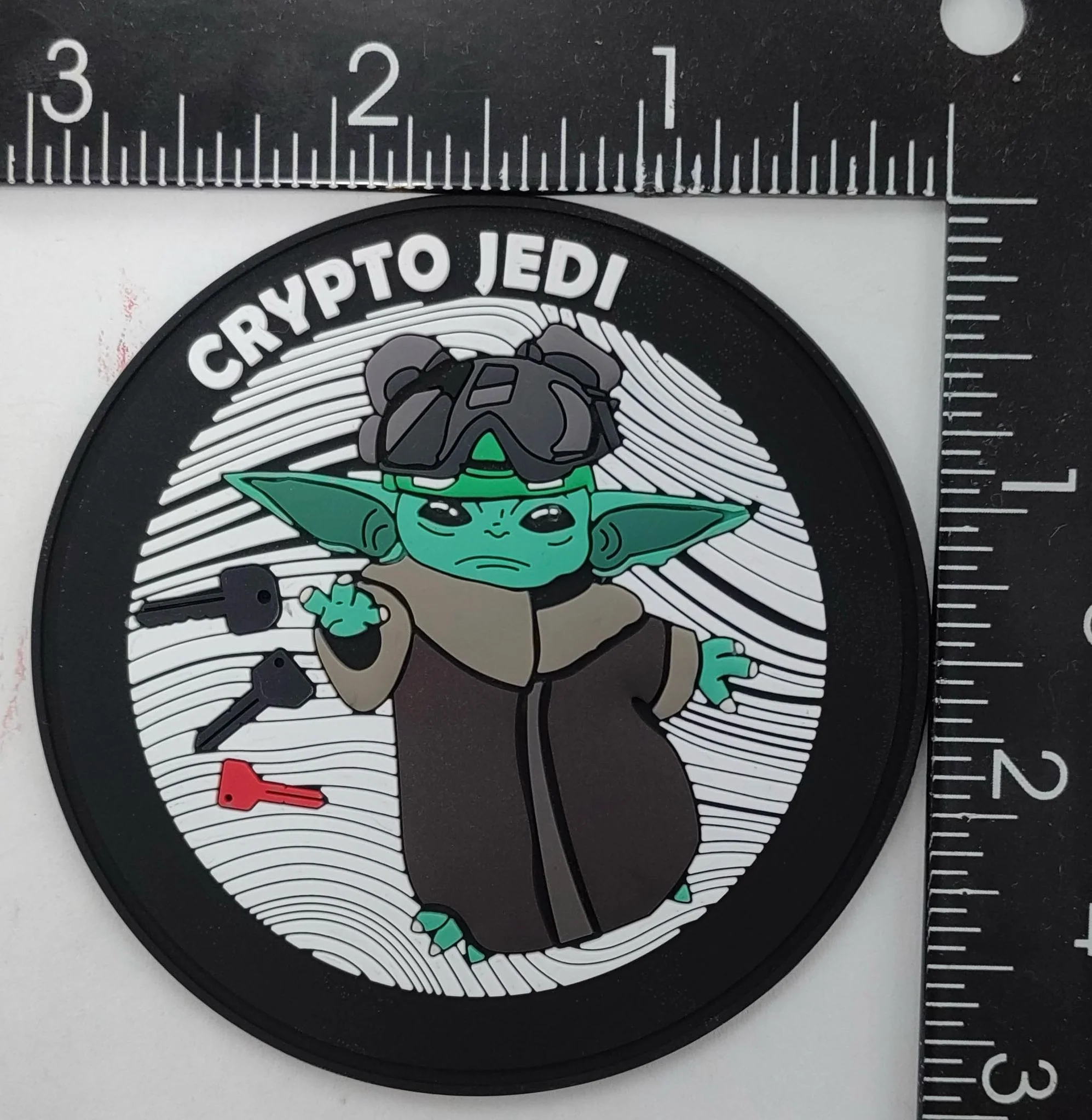 Crypto Jedi baby Yoda PVC Patch