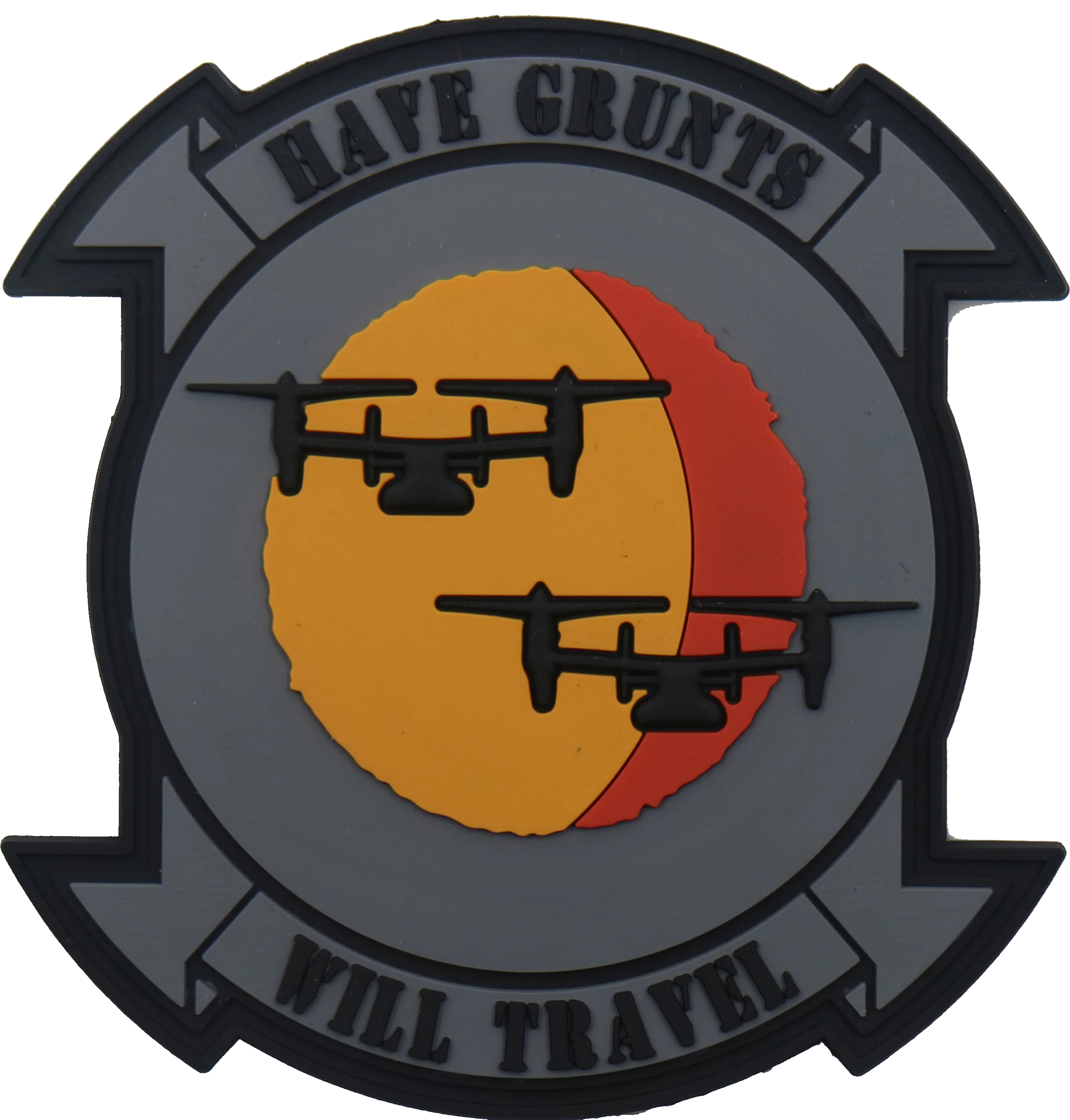 Have Grunts Will Travel V-22 PVC- with Hook and Loop