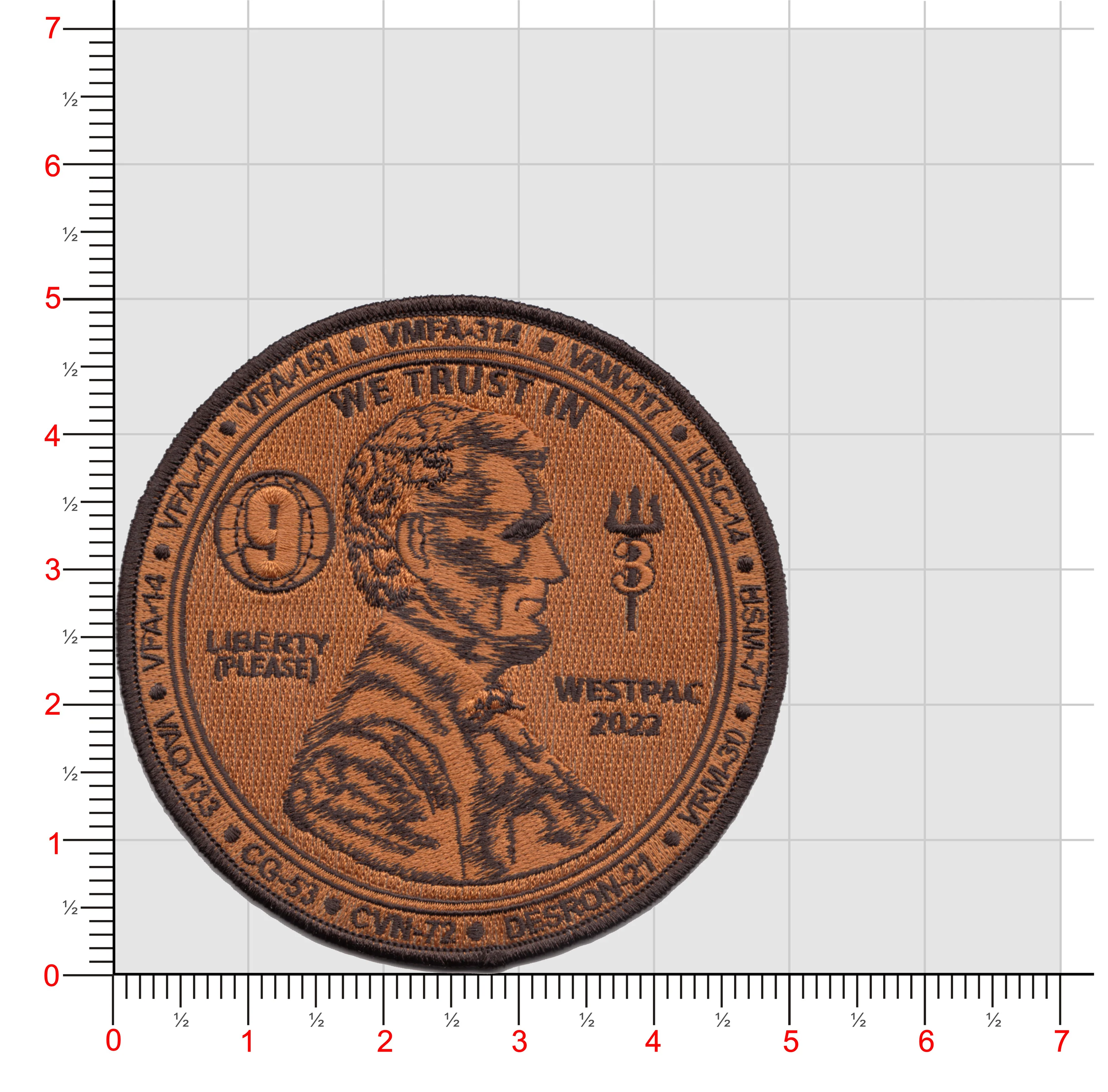Official CVN-72 USS Abraham Lincoln 2022 Cruise Patches