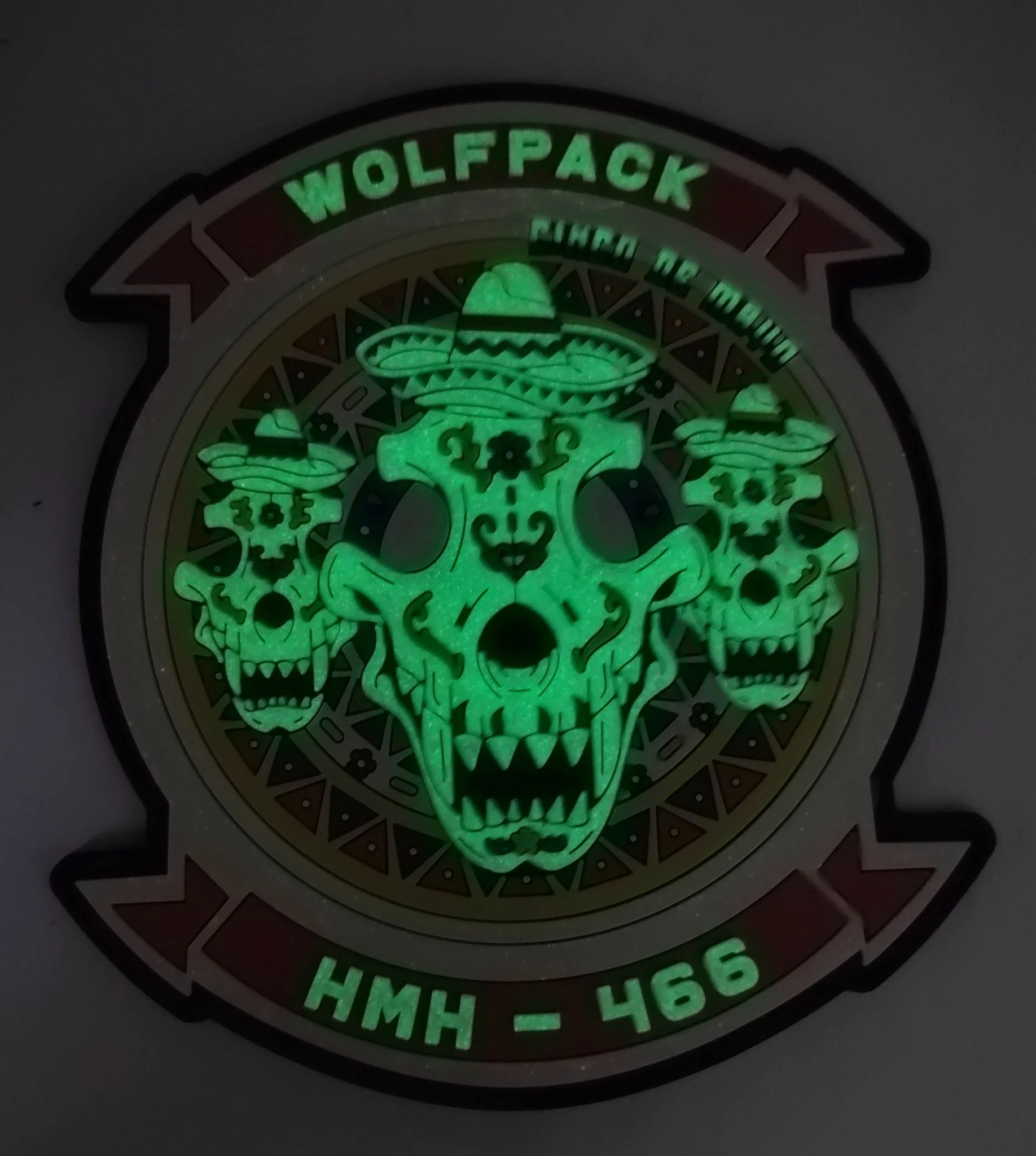 Official HMH-466 Wolfpack Cinco De Mayo PVC Glow Patch
