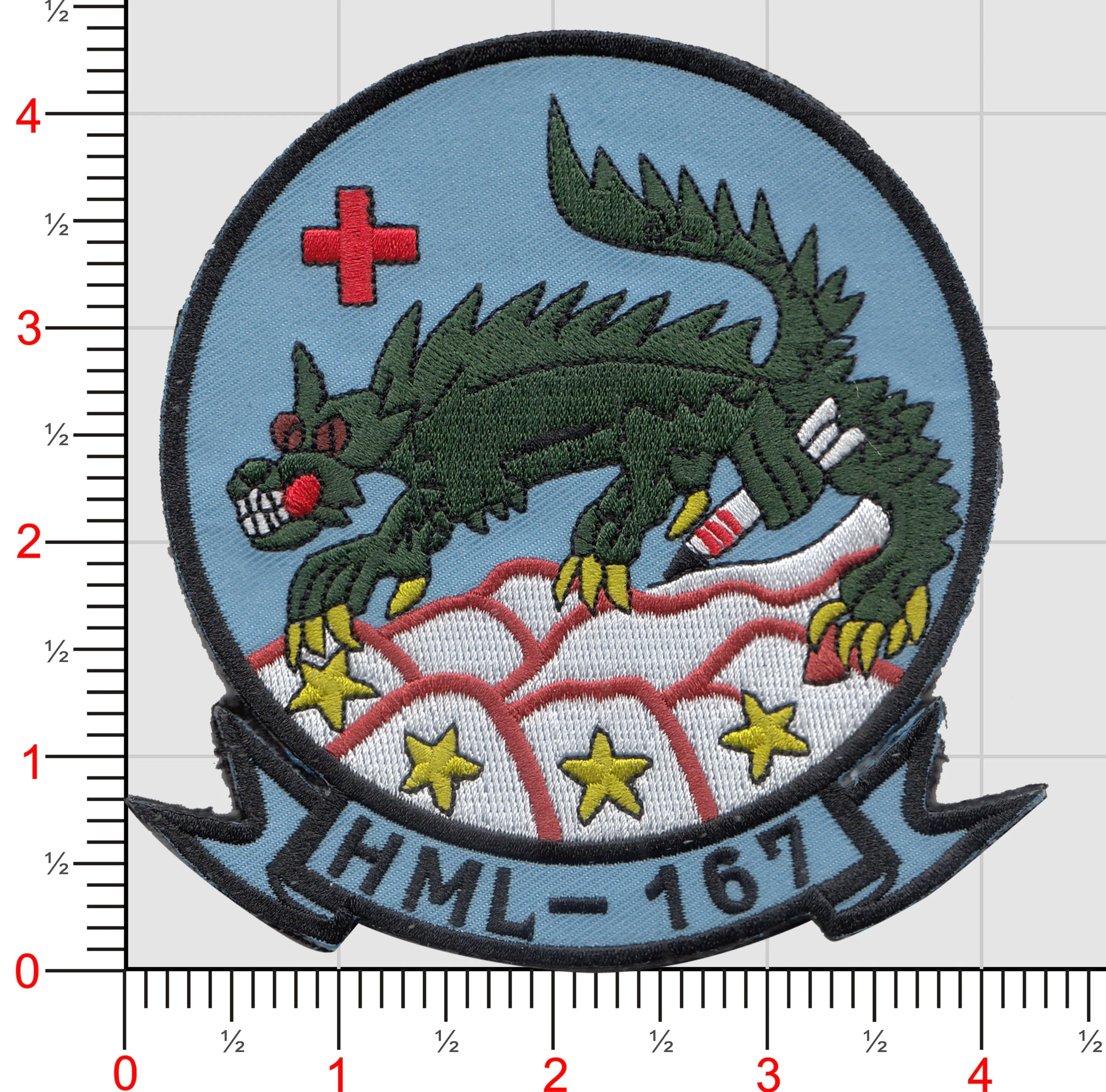 Officially Licensed USMC  HML-167 Warriors Original Patch