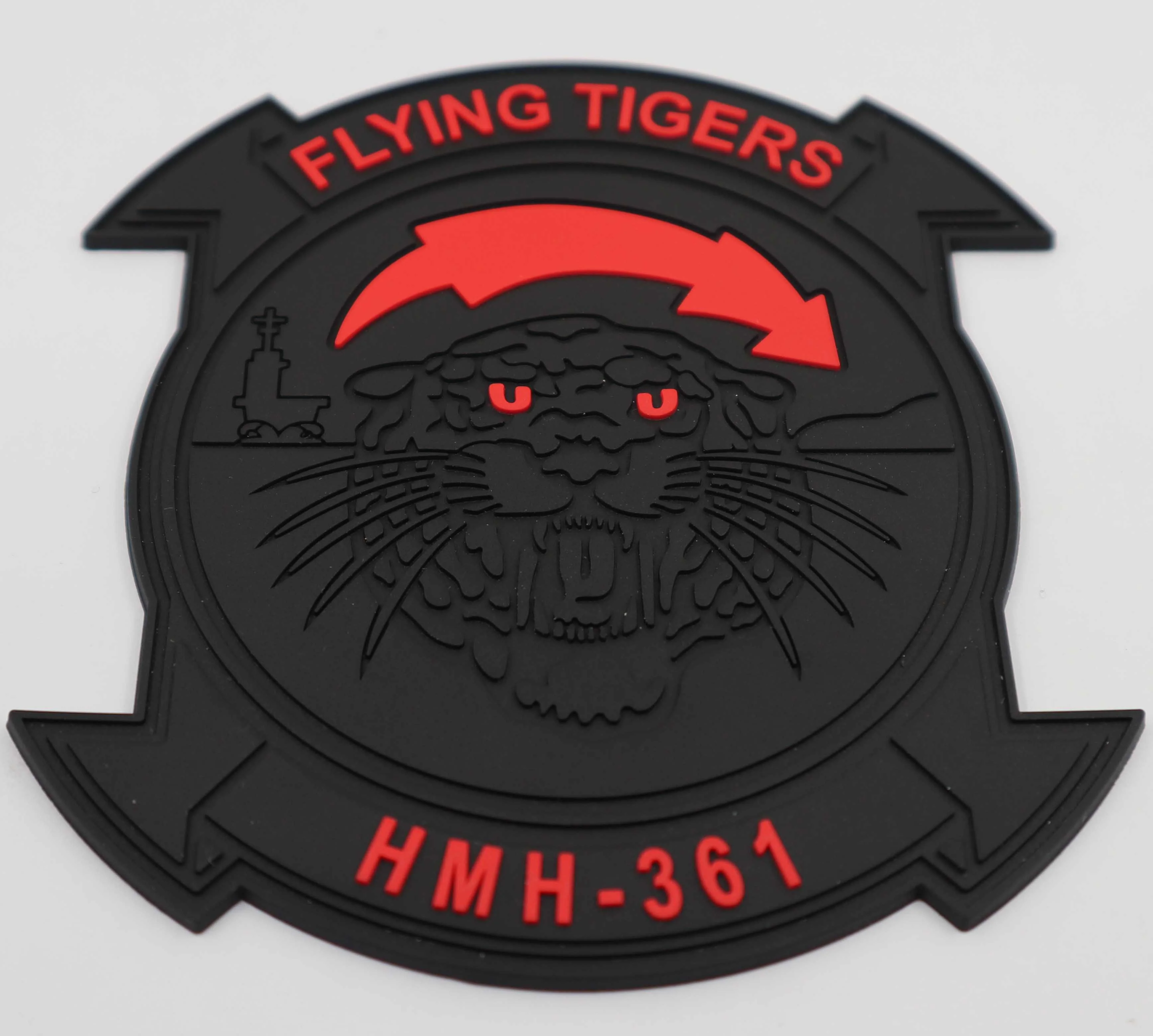 Officially Licensed USMC HMH-361 Flying Tigers Blackout PVC Patch