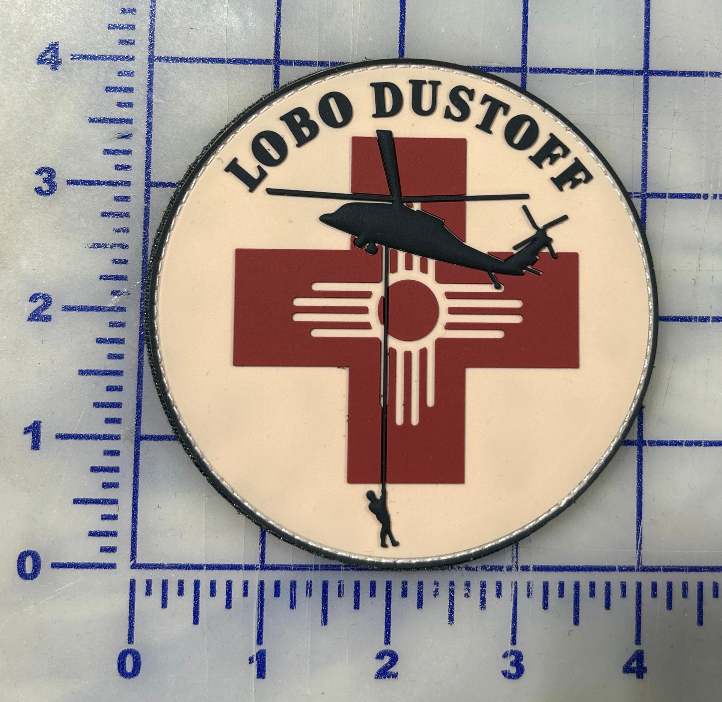 Official US Army G Co 1-168th Lobo Dustoff Aviation New Mexico Army National Guard PVC Patch