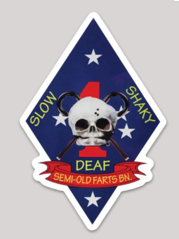 1st MARDIV Old Farts Sticker