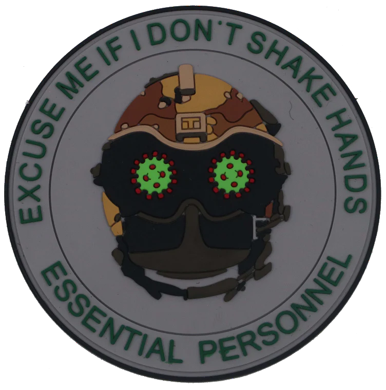 Excuse Me If I Don't Shake Hands Essential Personnel PVC Patch