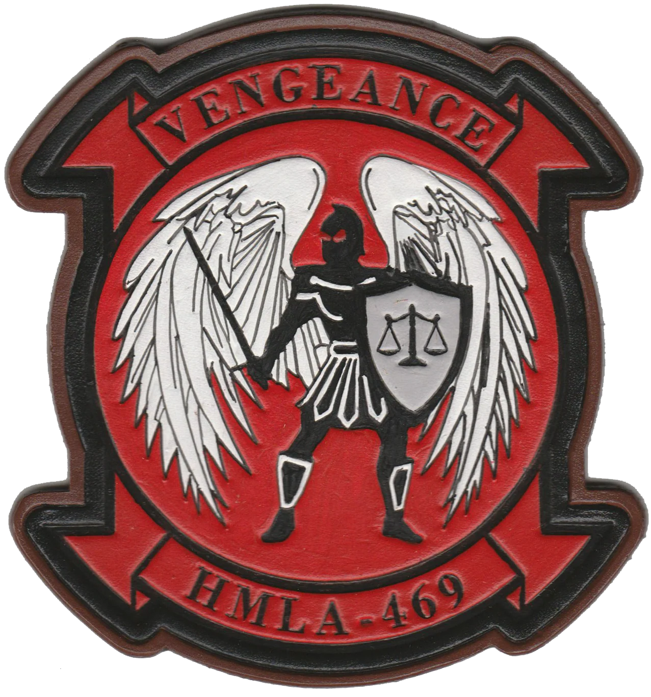 Officially Licensed HMLA-469 Vengeance Leather Squadron Patches
