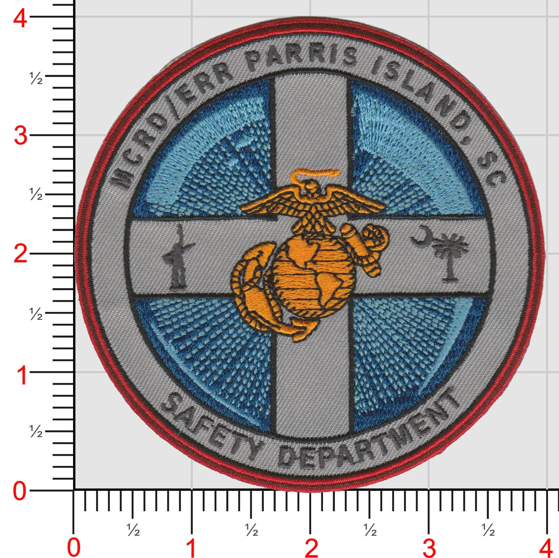 Official MCRD ERR Parris Island Safety Department Patch