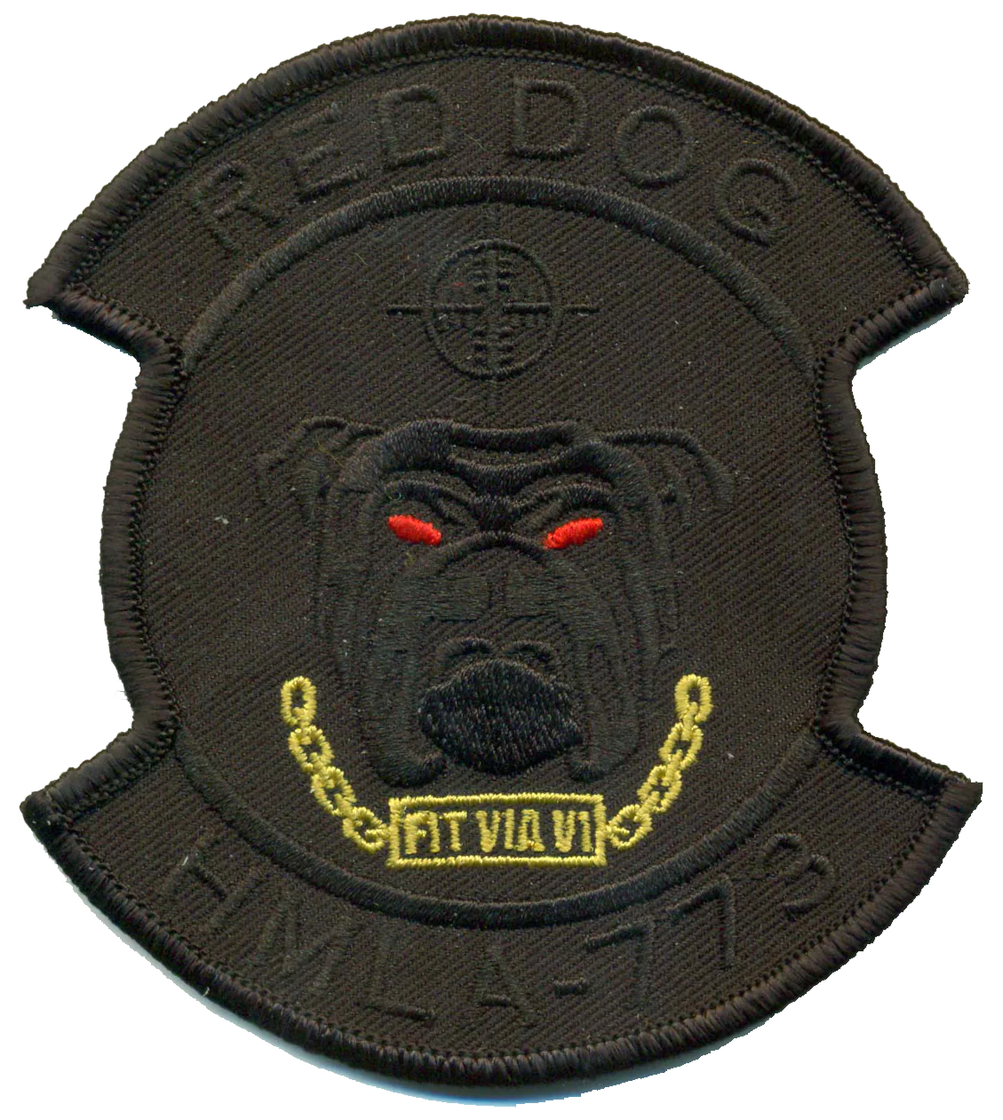 Officially Licensed USMC HMLA-773 Red Dog Blackout Patch