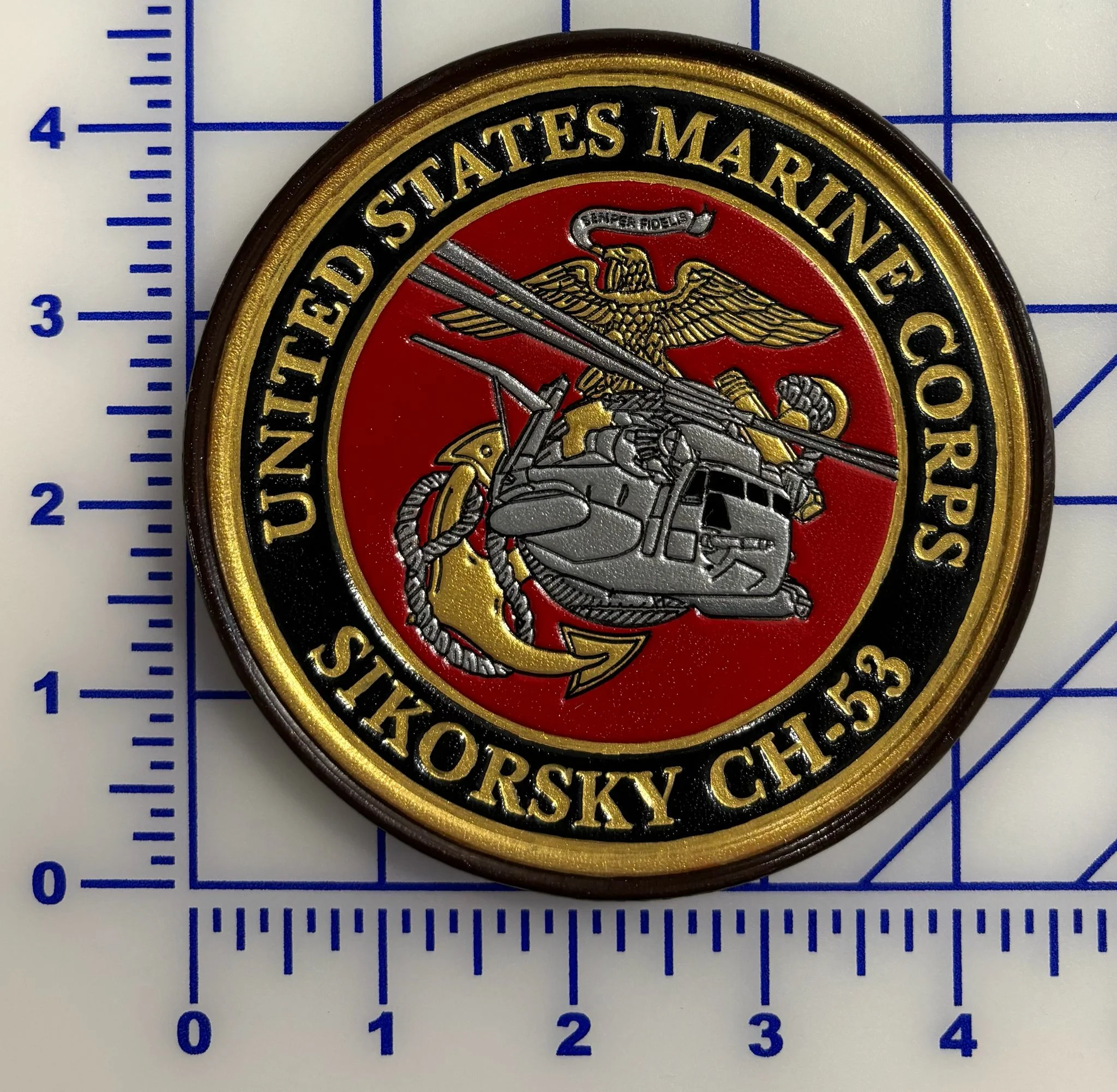 Officially Licensed USMC CH-53 Commemorative Leather Patch