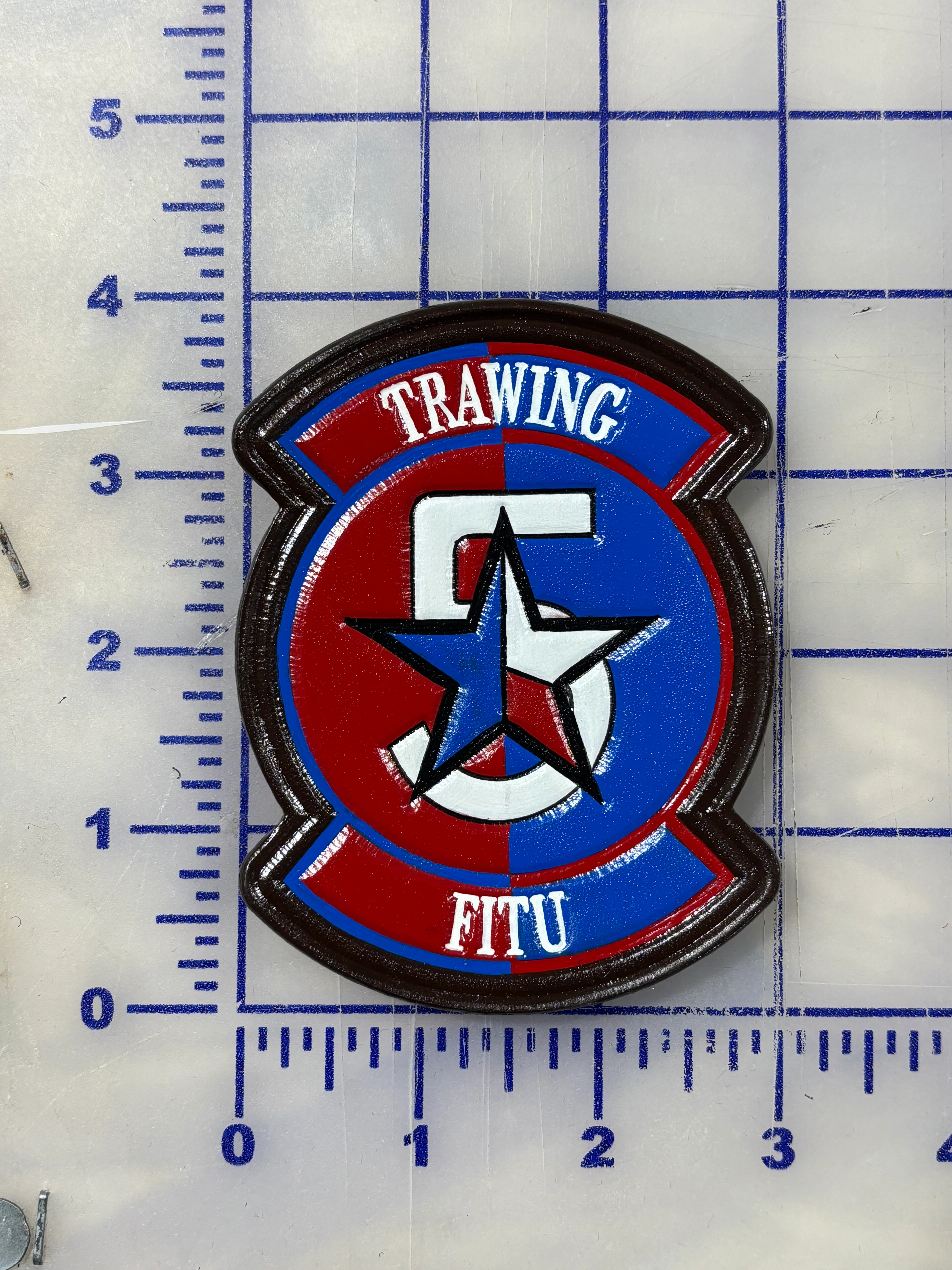 Officially Licensed US Navy TRAWING 5 Flight Instructor Training Unit FITU Leather Patch