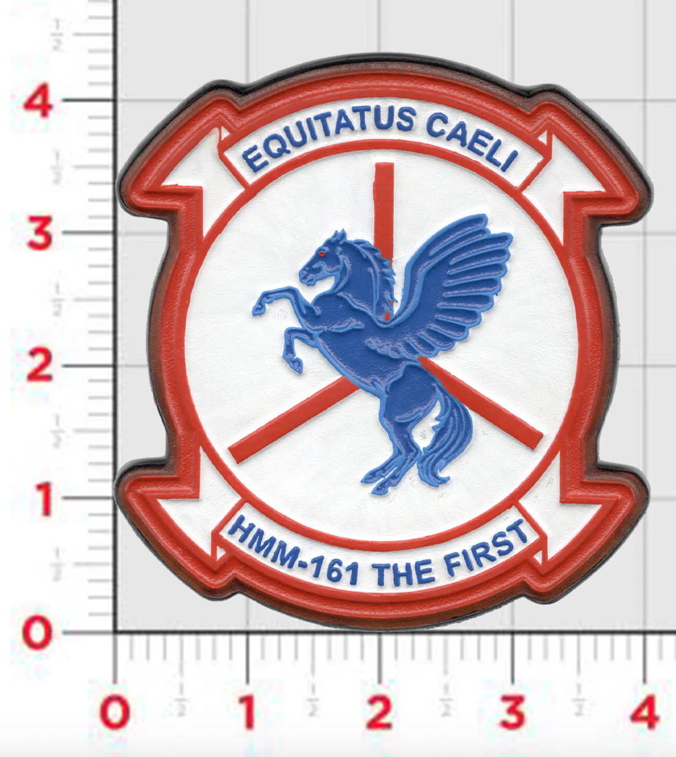 Officially Licensed HMM-161 Greyhawks Hand Painted Leather Patch