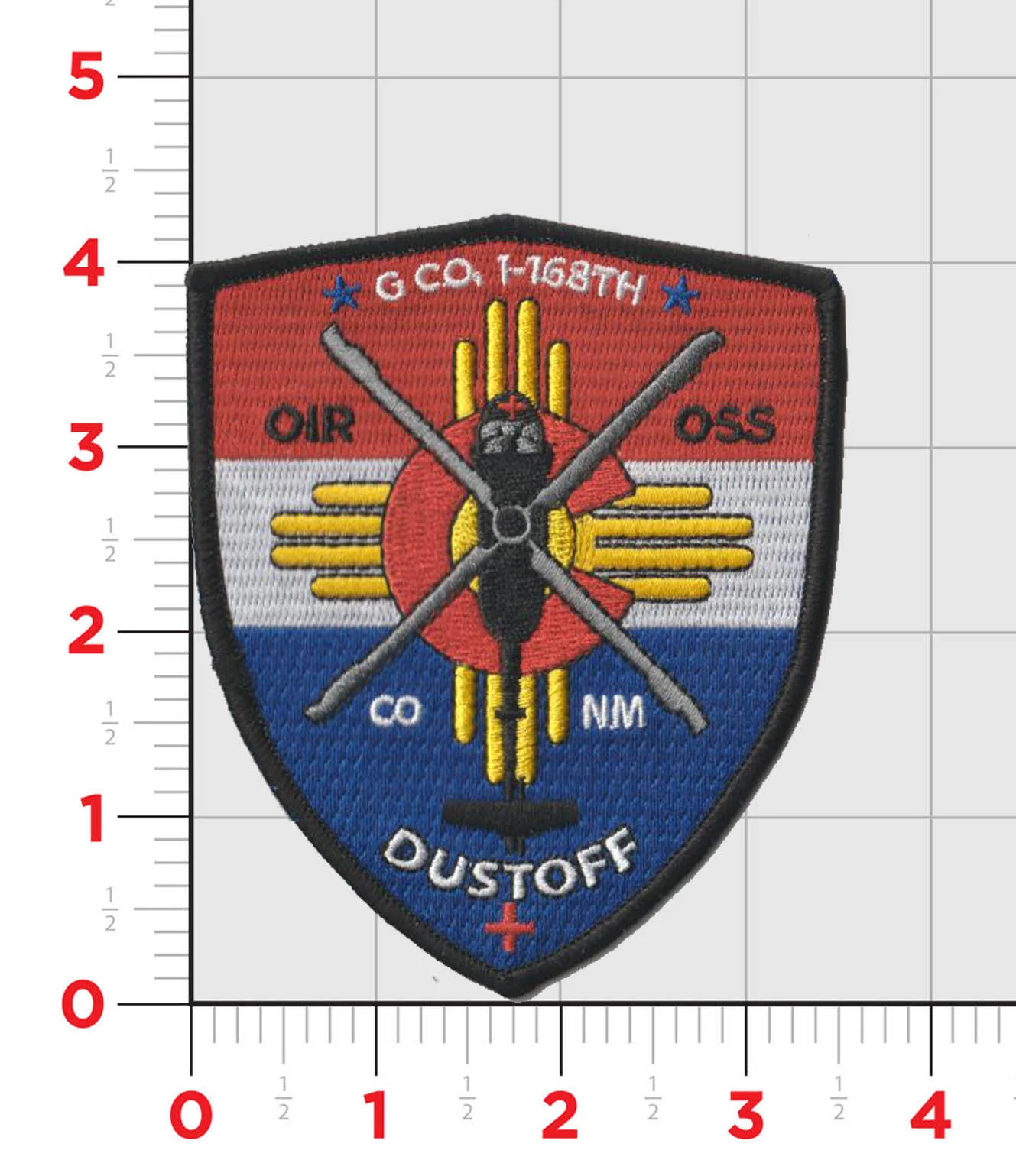 Official New Mexico/ Colorado Army Guard G Co 1-168th Dustoff Patches