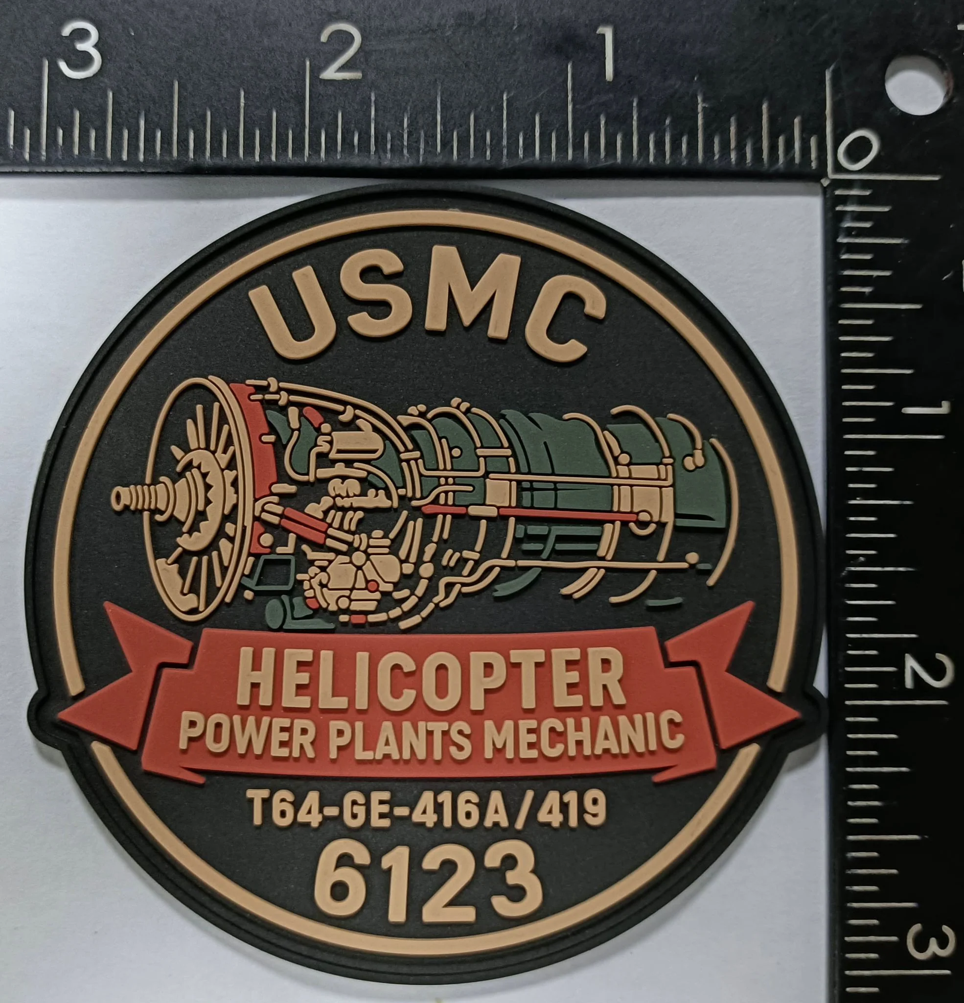 Officially Licensed USMC Helicopter Powerplants 6123 PVC Patch