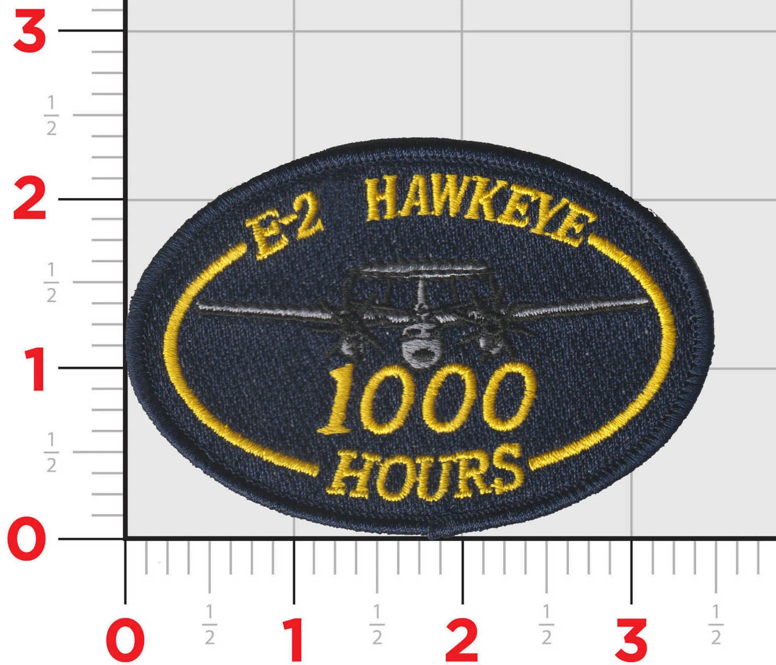 E-2, E-2C, and E-2D Hawkeye Flight Hour Patches