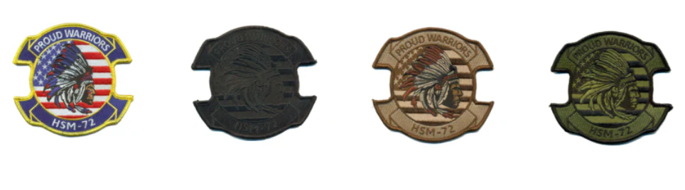 Official US Navy HSM-72 US Flag Patches