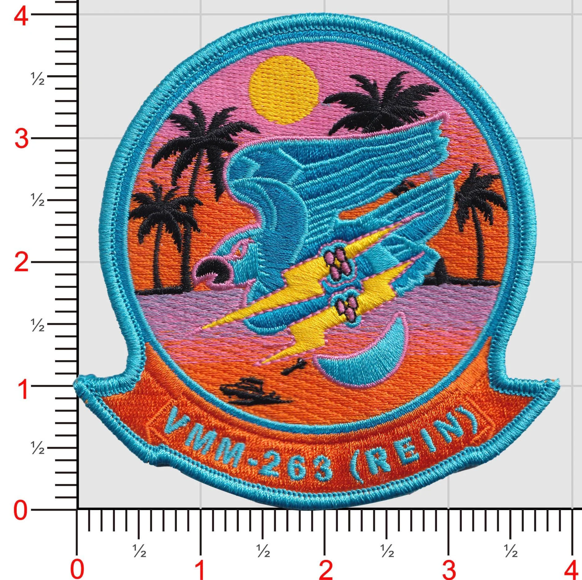 Official VMM-263 Thunder Chickens Miami Vice Patch