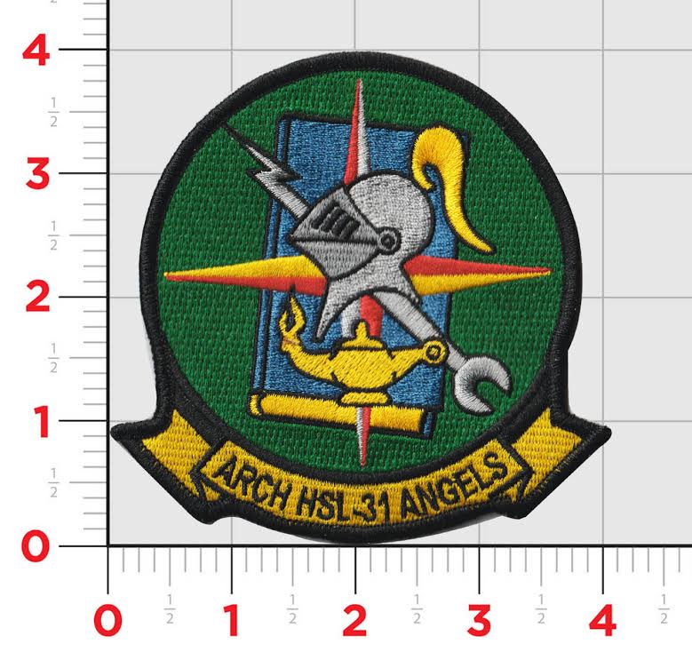 Officially Licensed US Navy Helicopter Squadron HSL-31 Arch Angels Patches