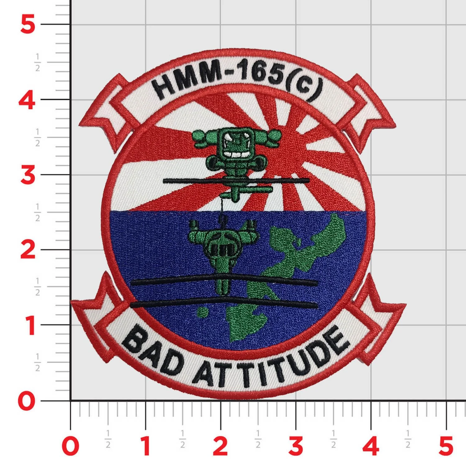 Official HMM-165(c) White Knights Bad Attitude Japan Patch