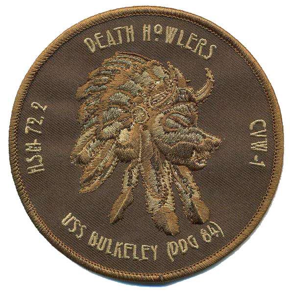 Official US Navy HSM-72.2 Death Howler Brown Patch