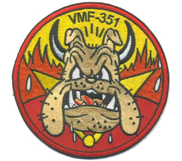 Officially Licensed USMC VMF-351 Original Devil Dog Patch