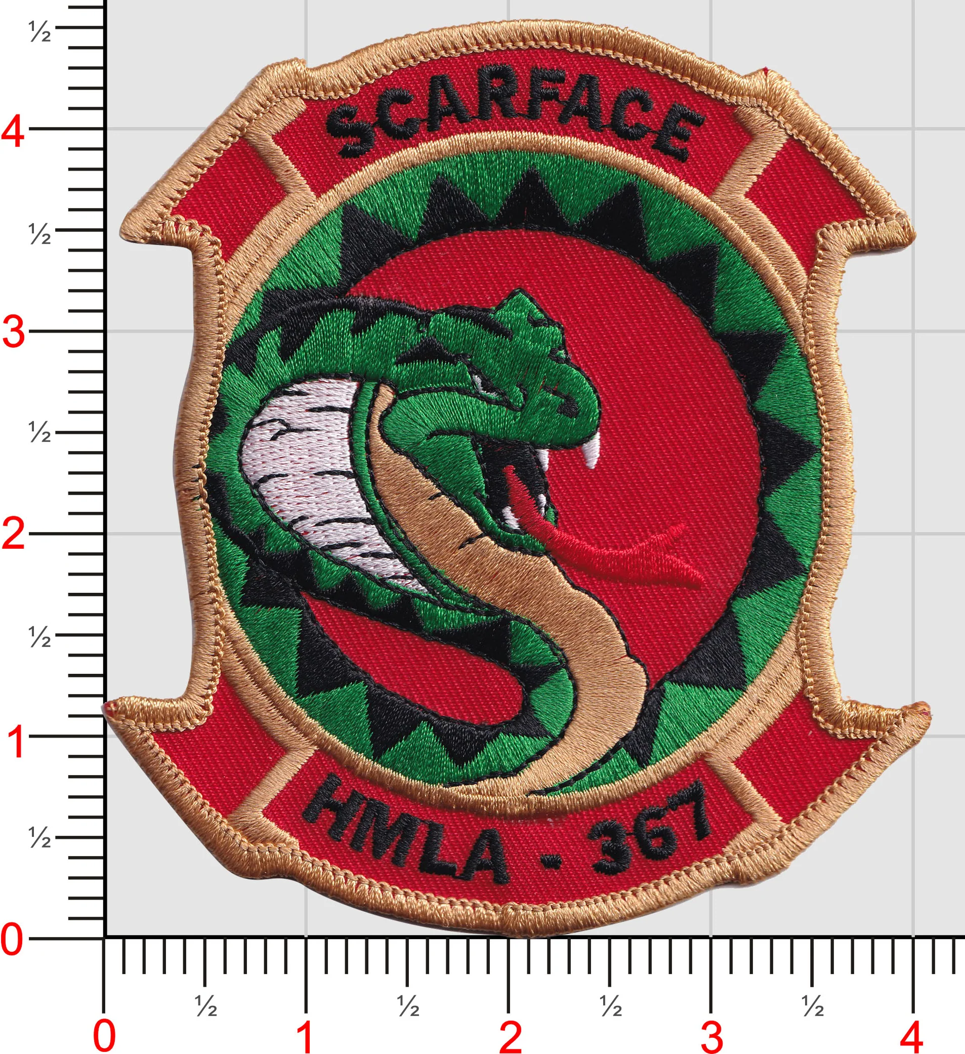 Officially Licensed USMC HMLA-367 Scarface Patch