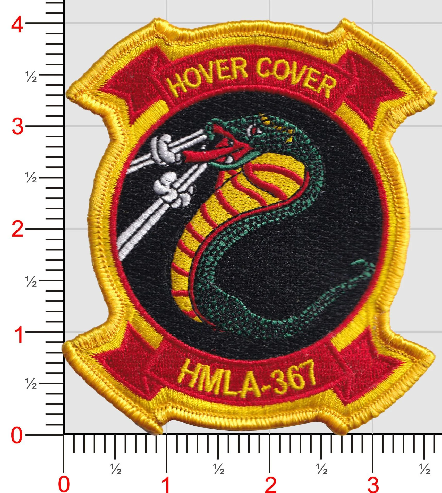 Officially Licensed HMLA-367 Scarface Hover Cover Throwback Patch